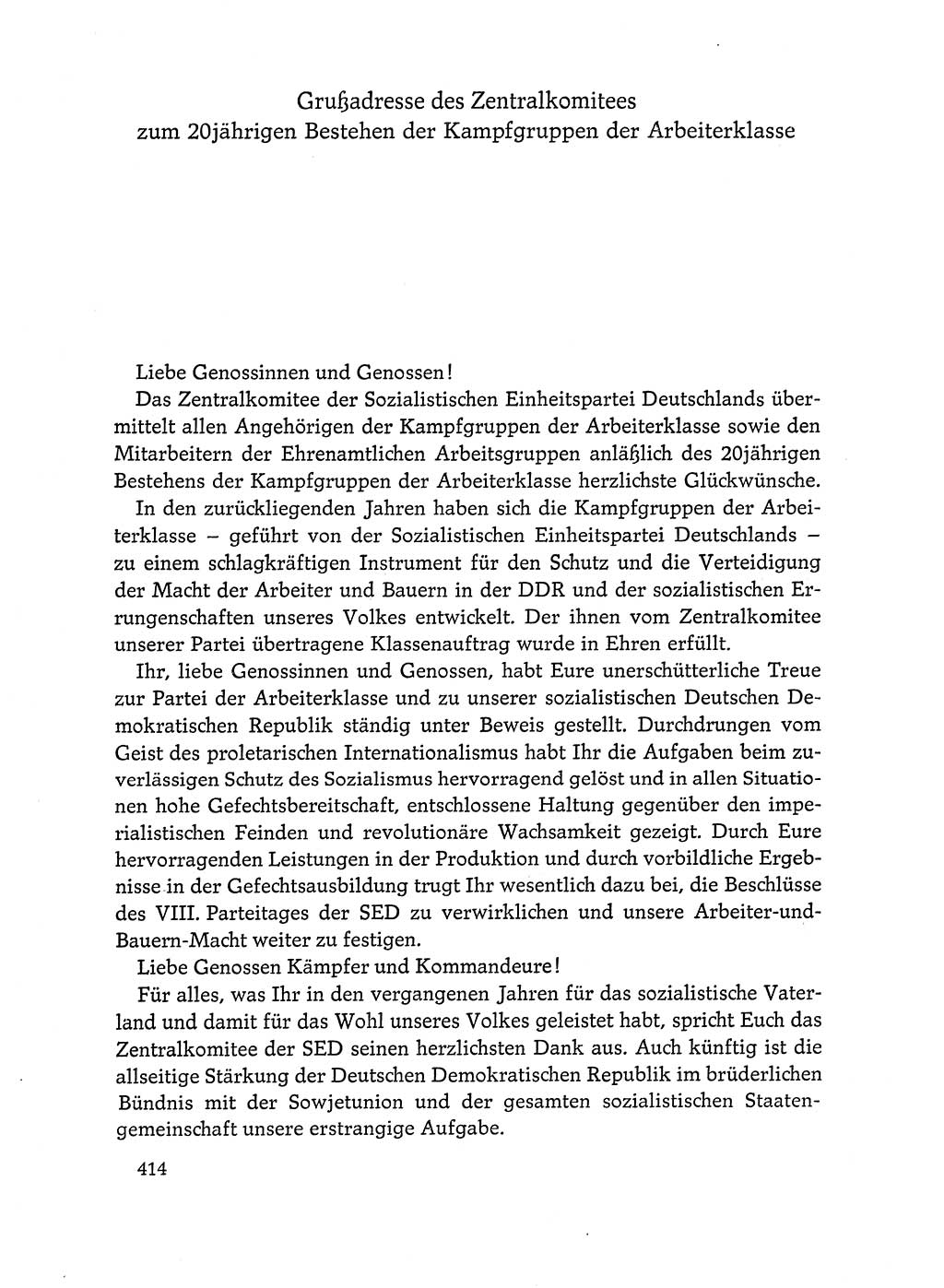 Dokumente der Sozialistischen Einheitspartei Deutschlands (SED) [Deutsche Demokratische Republik (DDR)] 1972-1973, Seite 414 (Dok. SED DDR 1972-1973, S. 414)