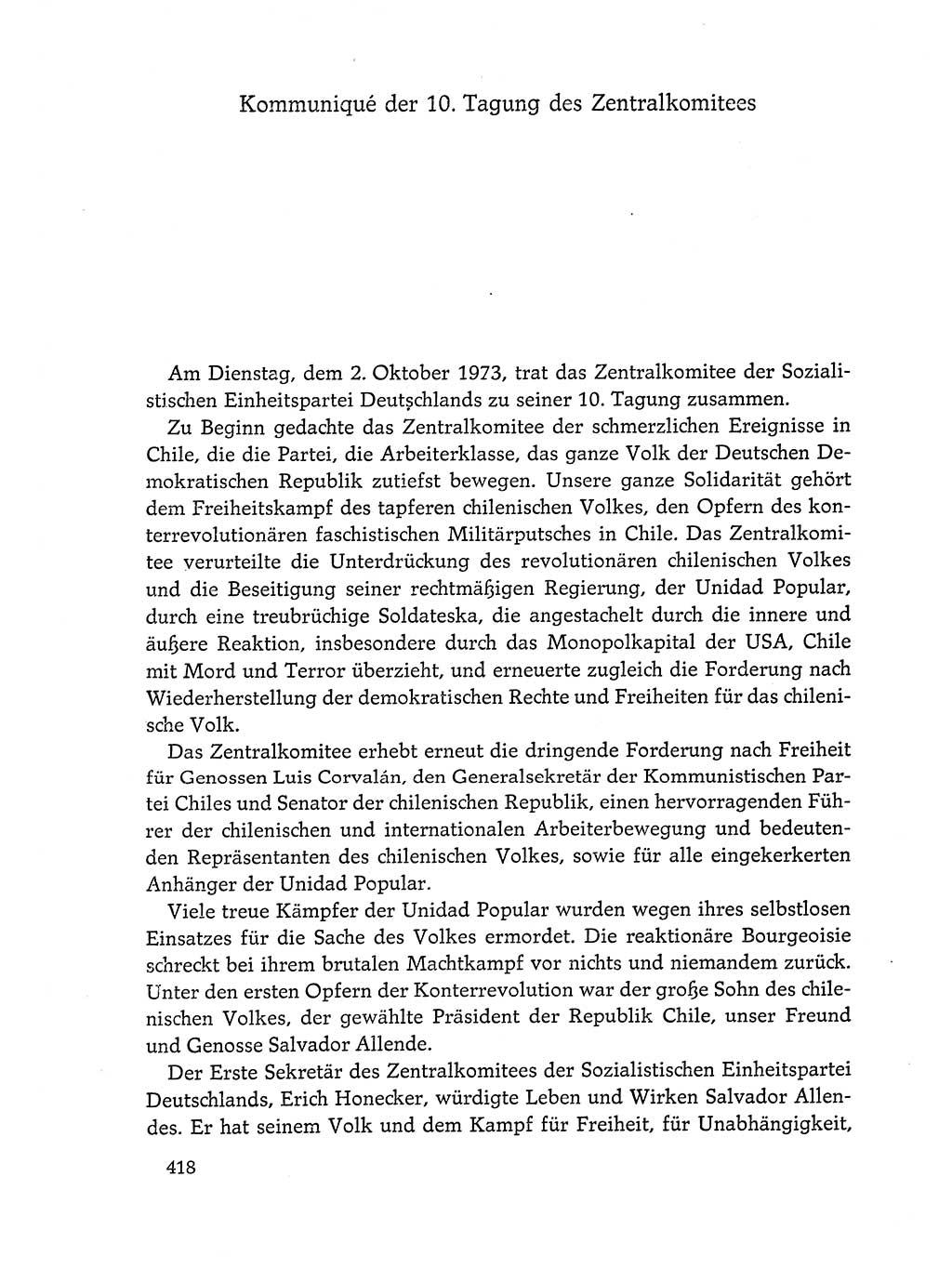 Dokumente der Sozialistischen Einheitspartei Deutschlands (SED) [Deutsche Demokratische Republik (DDR)] 1972-1973, Seite 418 (Dok. SED DDR 1972-1973, S. 418)