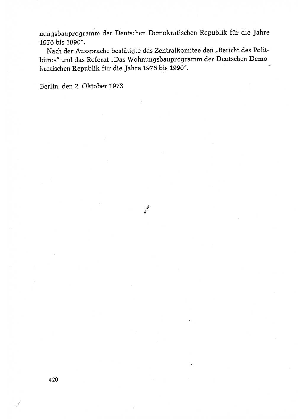 Dokumente der Sozialistischen Einheitspartei Deutschlands (SED) [Deutsche Demokratische Republik (DDR)] 1972-1973, Seite 420 (Dok. SED DDR 1972-1973, S. 420)