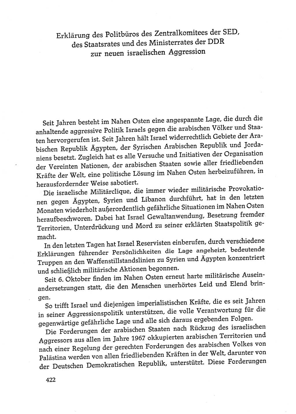 Dokumente der Sozialistischen Einheitspartei Deutschlands (SED) [Deutsche Demokratische Republik (DDR)] 1972-1973, Seite 422 (Dok. SED DDR 1972-1973, S. 422)