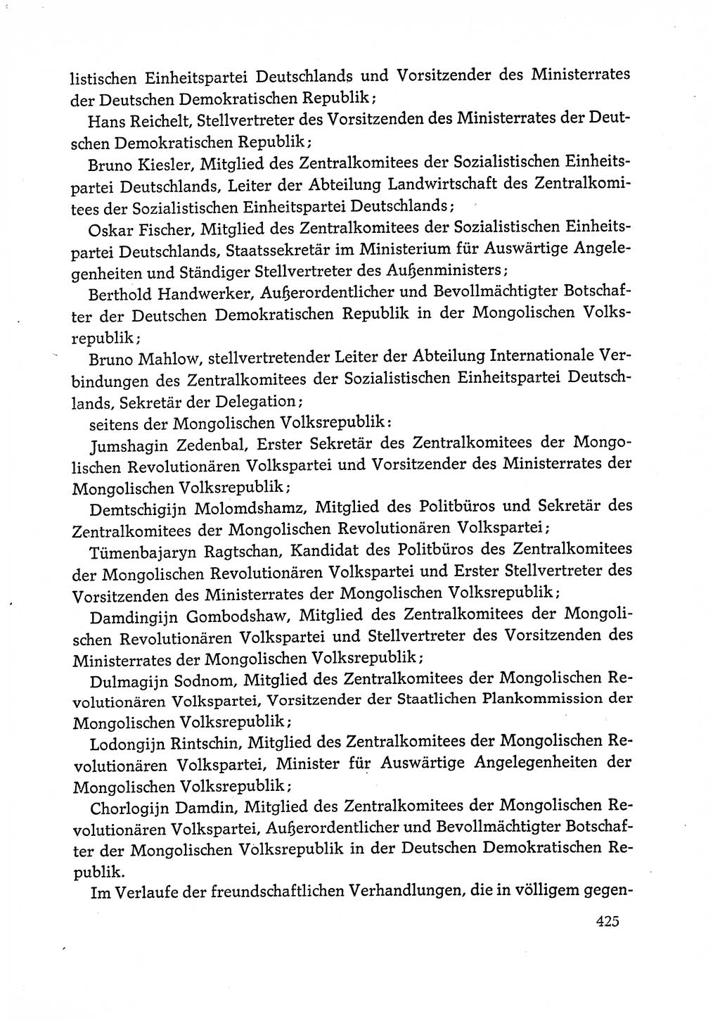 Dokumente der Sozialistischen Einheitspartei Deutschlands (SED) [Deutsche Demokratische Republik (DDR)] 1972-1973, Seite 425 (Dok. SED DDR 1972-1973, S. 425)