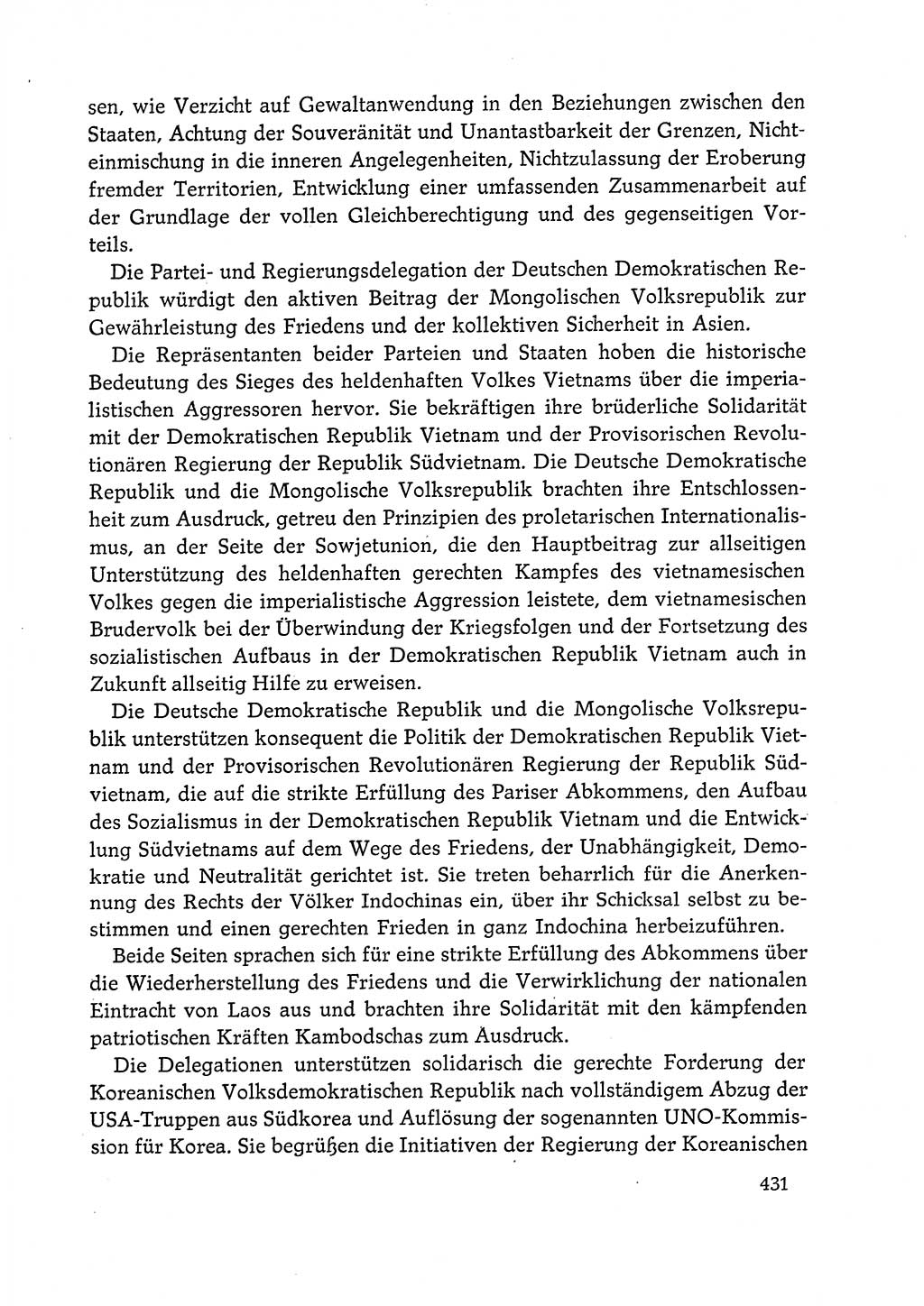 Dokumente der Sozialistischen Einheitspartei Deutschlands (SED) [Deutsche Demokratische Republik (DDR)] 1972-1973, Seite 431 (Dok. SED DDR 1972-1973, S. 431)