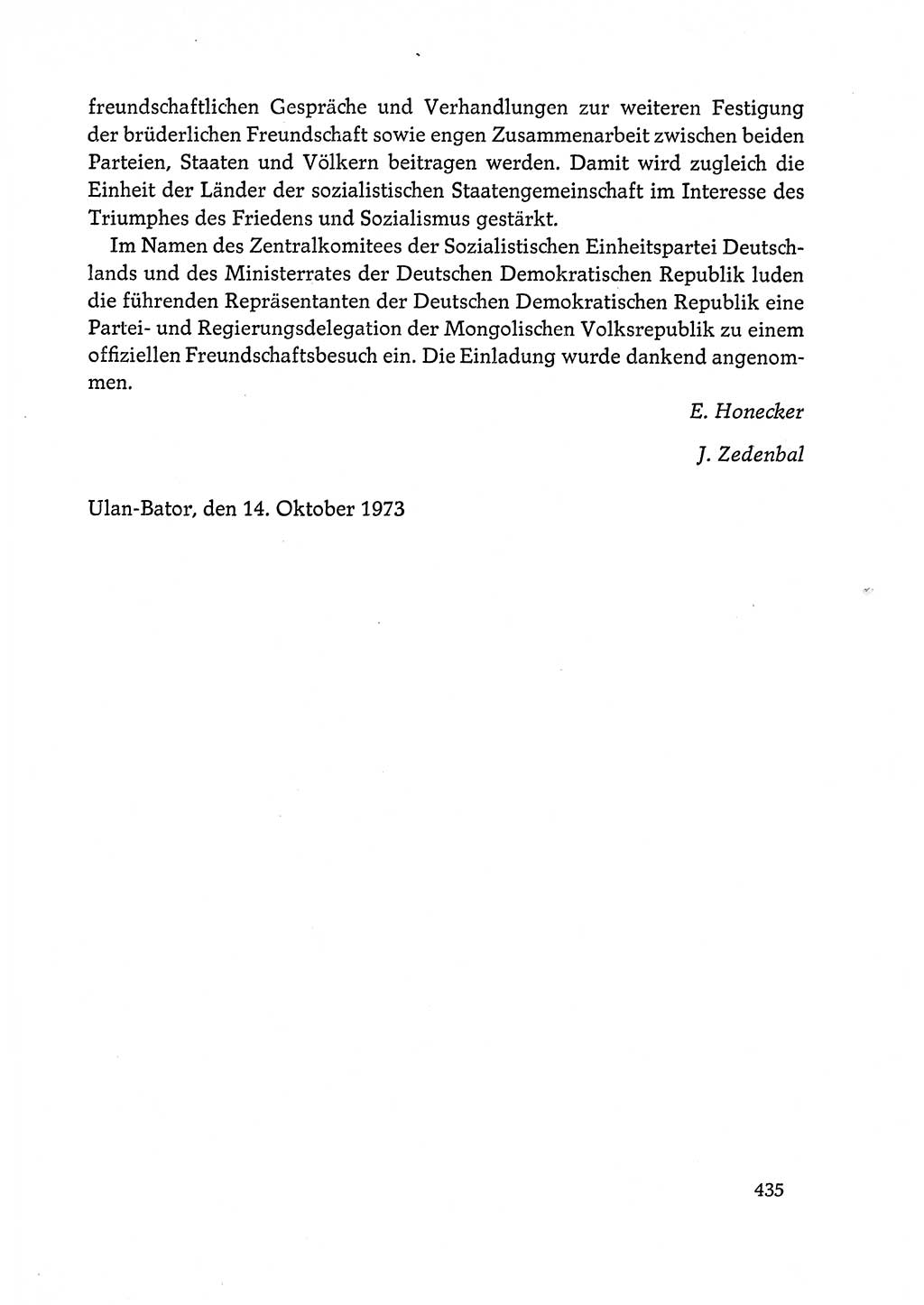 Dokumente der Sozialistischen Einheitspartei Deutschlands (SED) [Deutsche Demokratische Republik (DDR)] 1972-1973, Seite 435 (Dok. SED DDR 1972-1973, S. 435)