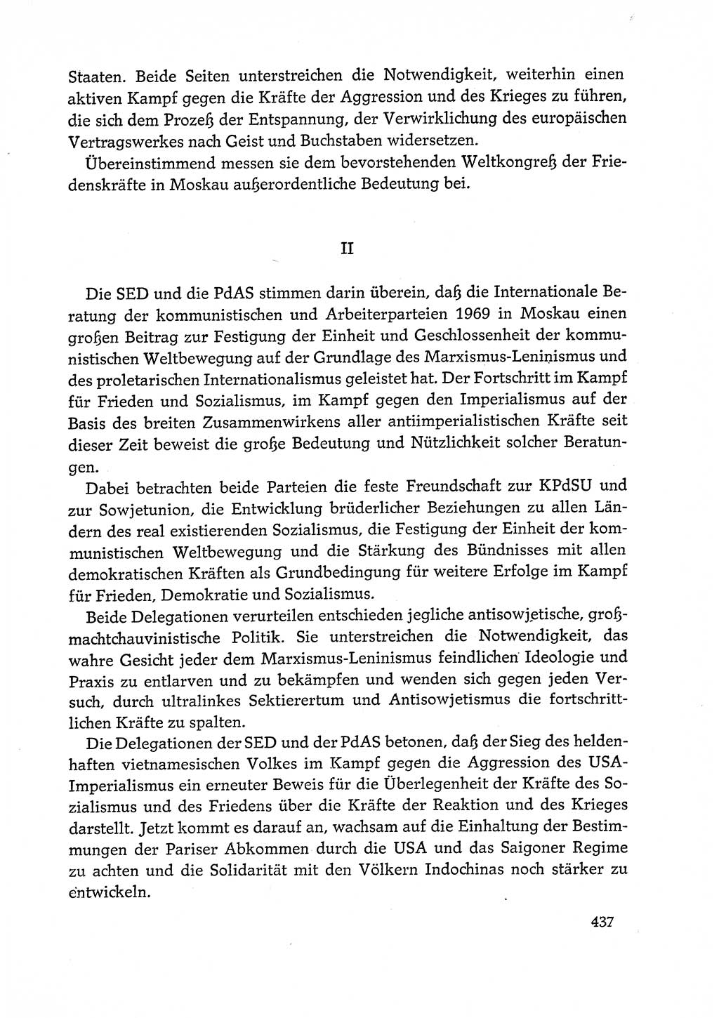 Dokumente der Sozialistischen Einheitspartei Deutschlands (SED) [Deutsche Demokratische Republik (DDR)] 1972-1973, Seite 437 (Dok. SED DDR 1972-1973, S. 437)