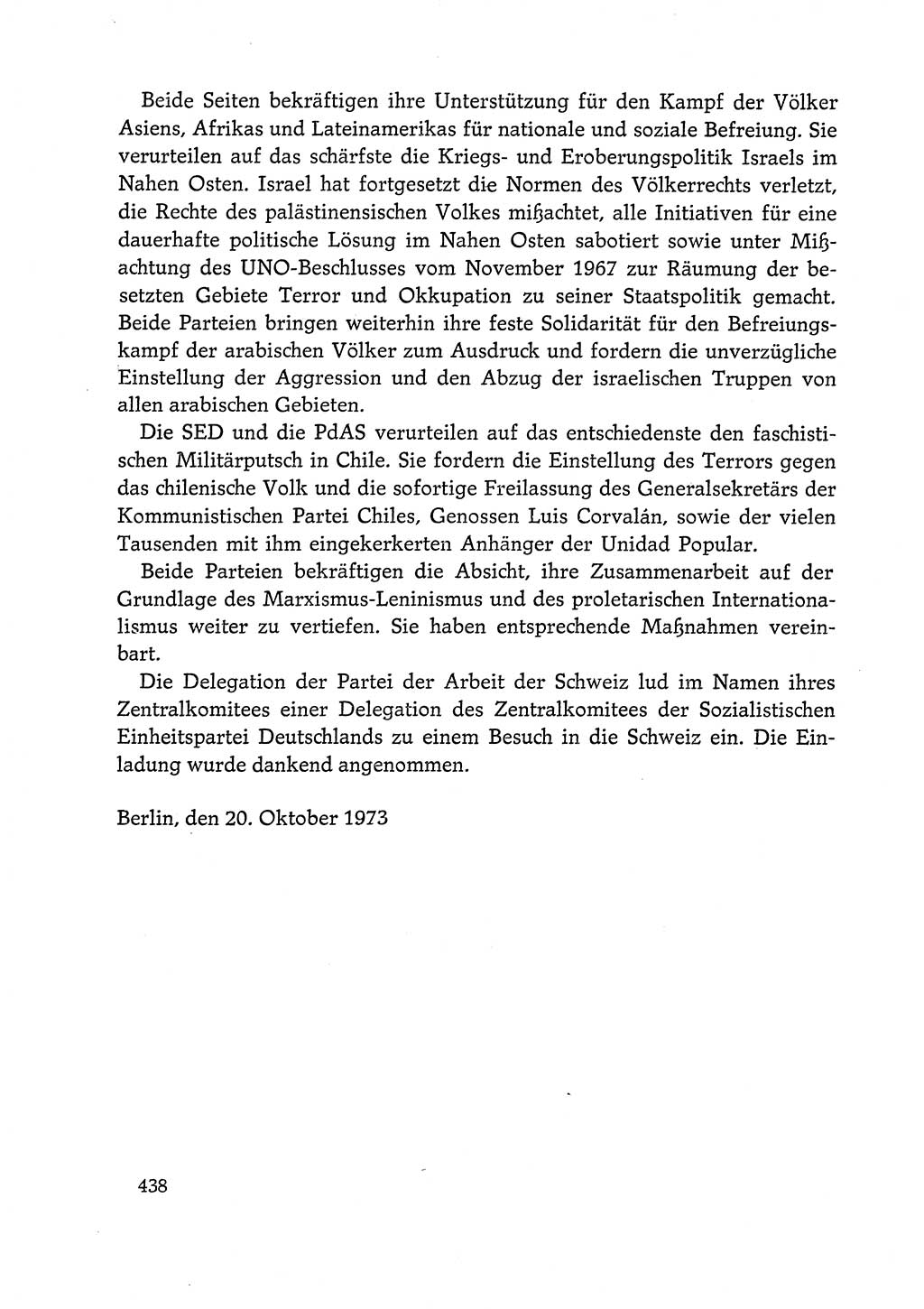 Dokumente der Sozialistischen Einheitspartei Deutschlands (SED) [Deutsche Demokratische Republik (DDR)] 1972-1973, Seite 438 (Dok. SED DDR 1972-1973, S. 438)