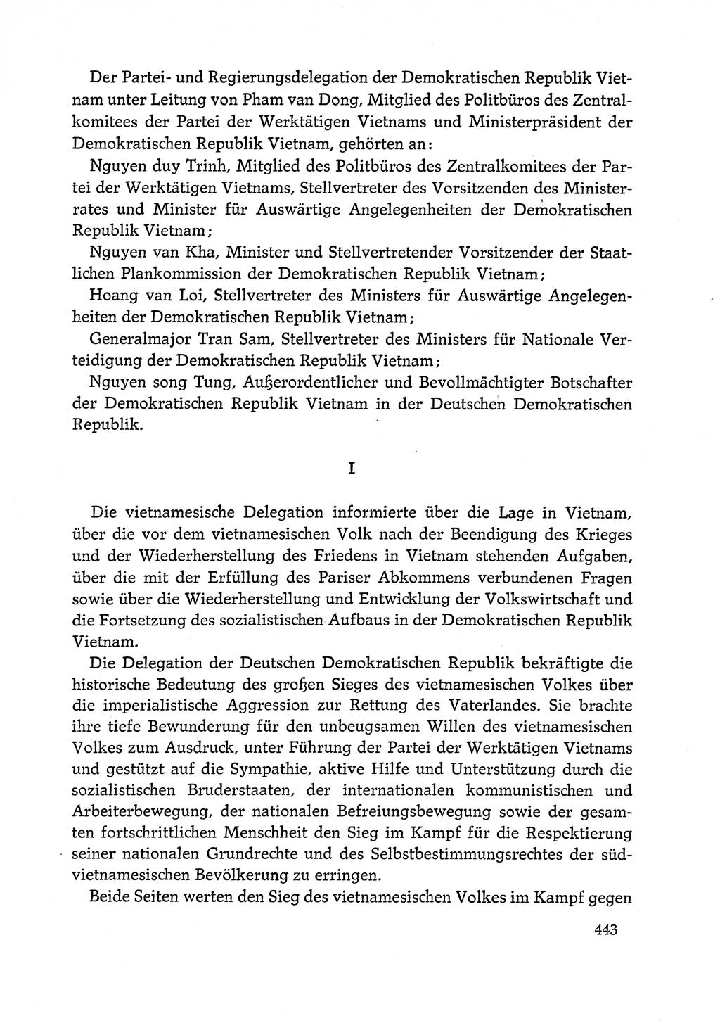 Dokumente der Sozialistischen Einheitspartei Deutschlands (SED) [Deutsche Demokratische Republik (DDR)] 1972-1973, Seite 443 (Dok. SED DDR 1972-1973, S. 443)
