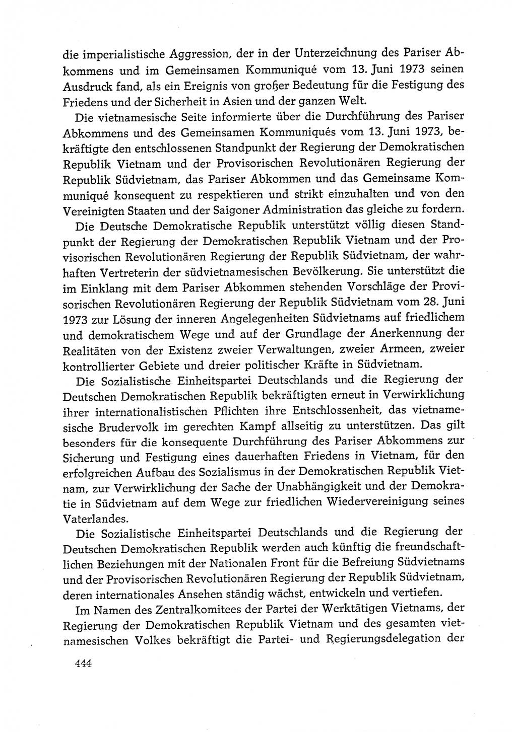 Dokumente der Sozialistischen Einheitspartei Deutschlands (SED) [Deutsche Demokratische Republik (DDR)] 1972-1973, Seite 444 (Dok. SED DDR 1972-1973, S. 444)
