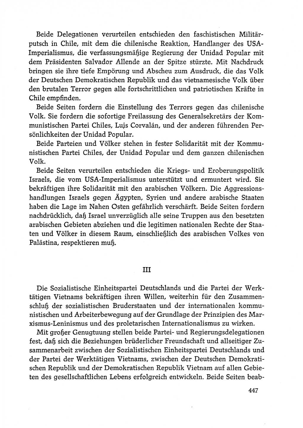 Dokumente der Sozialistischen Einheitspartei Deutschlands (SED) [Deutsche Demokratische Republik (DDR)] 1972-1973, Seite 447 (Dok. SED DDR 1972-1973, S. 447)