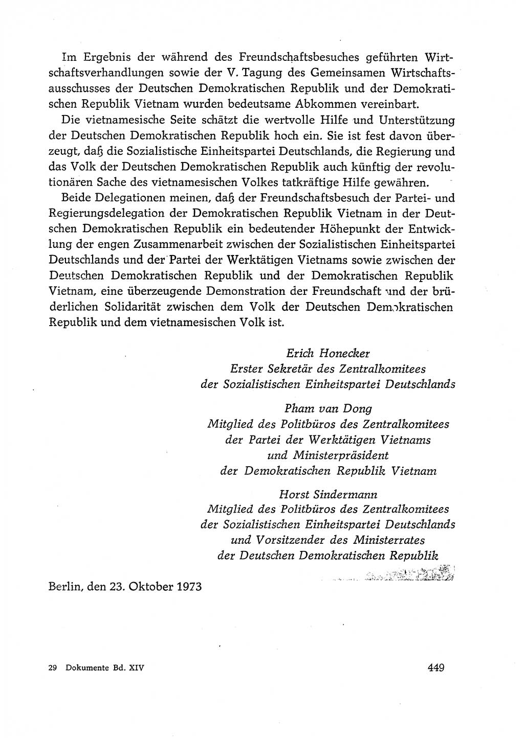 Dokumente der Sozialistischen Einheitspartei Deutschlands (SED) [Deutsche Demokratische Republik (DDR)] 1972-1973, Seite 449 (Dok. SED DDR 1972-1973, S. 449)