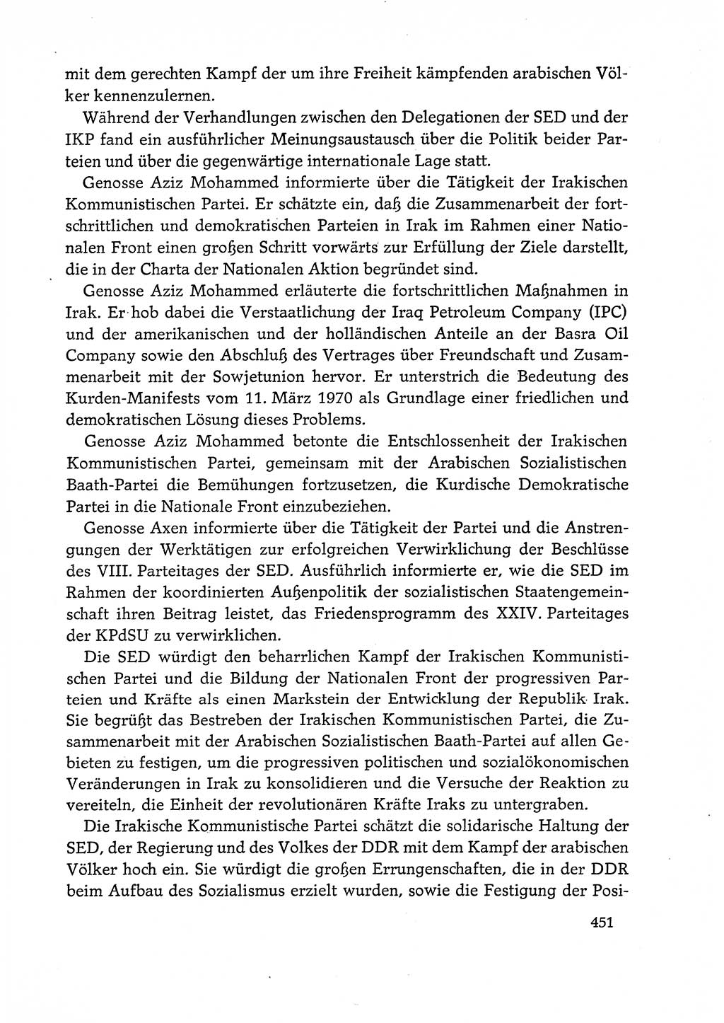 Dokumente der Sozialistischen Einheitspartei Deutschlands (SED) [Deutsche Demokratische Republik (DDR)] 1972-1973, Seite 451 (Dok. SED DDR 1972-1973, S. 451)
