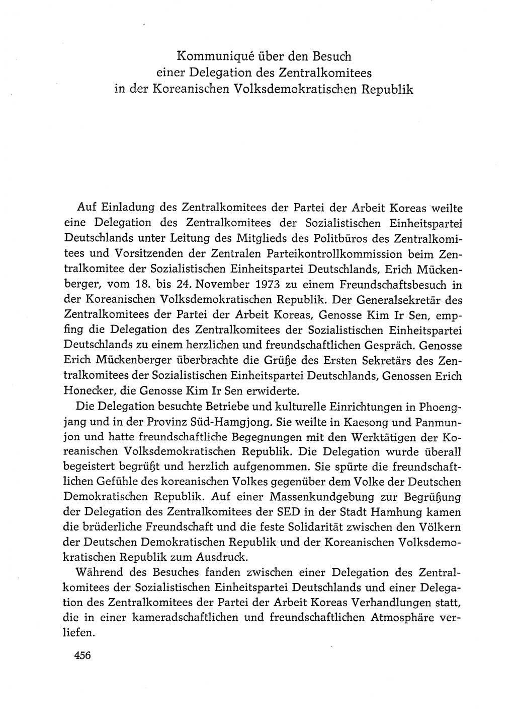 Dokumente der Sozialistischen Einheitspartei Deutschlands (SED) [Deutsche Demokratische Republik (DDR)] 1972-1973, Seite 456 (Dok. SED DDR 1972-1973, S. 456)