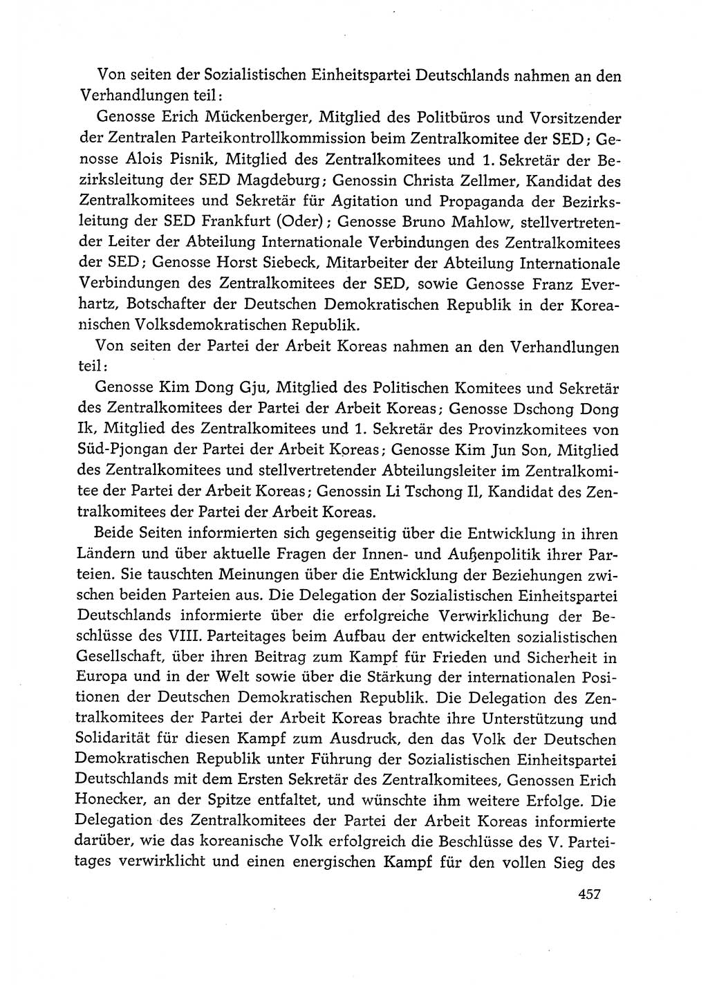 Dokumente der Sozialistischen Einheitspartei Deutschlands (SED) [Deutsche Demokratische Republik (DDR)] 1972-1973, Seite 457 (Dok. SED DDR 1972-1973, S. 457)