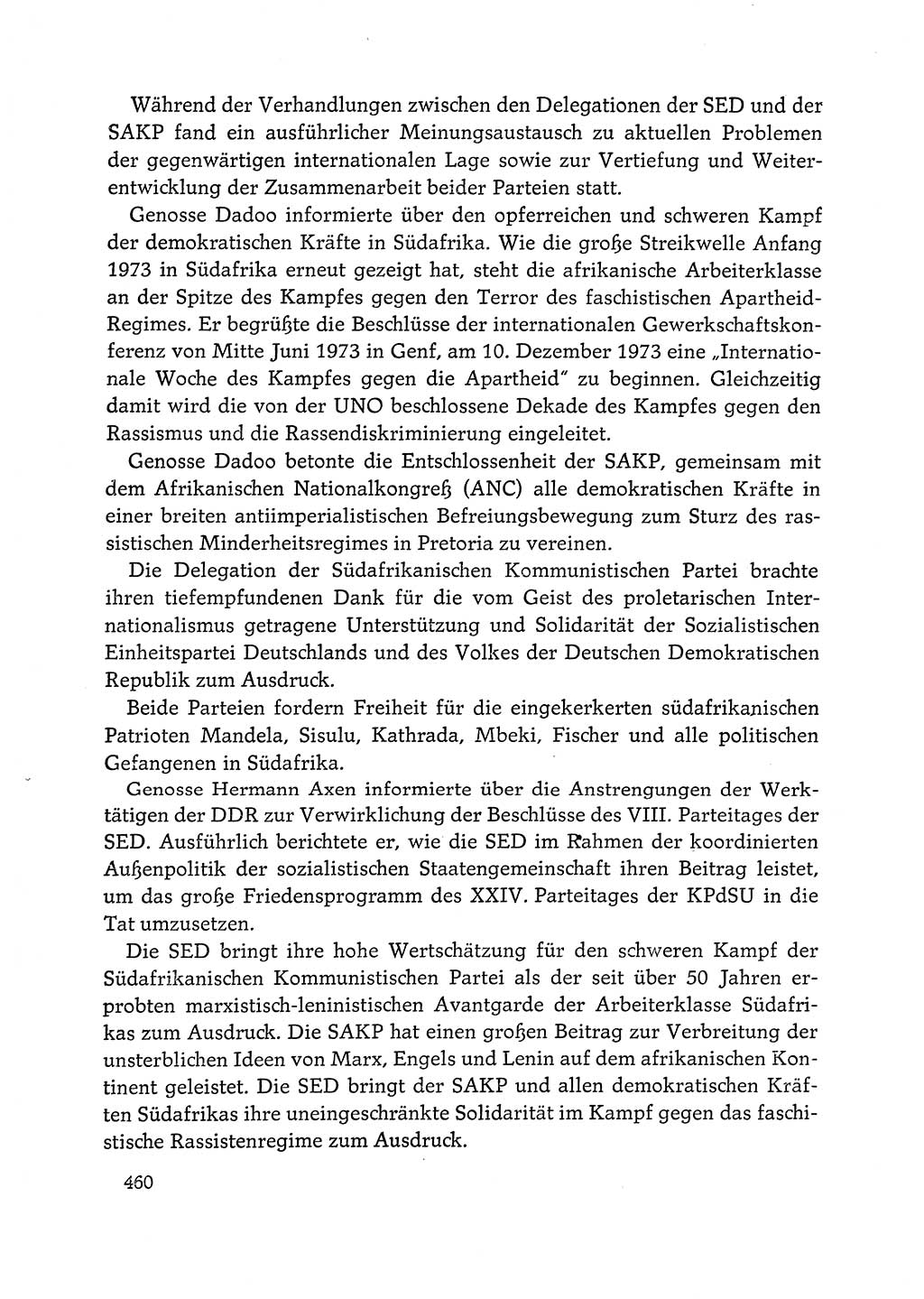Dokumente der Sozialistischen Einheitspartei Deutschlands (SED) [Deutsche Demokratische Republik (DDR)] 1972-1973, Seite 460 (Dok. SED DDR 1972-1973, S. 460)