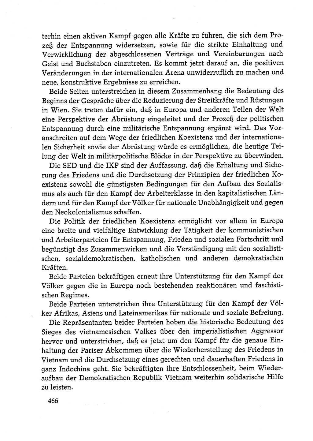 Dokumente der Sozialistischen Einheitspartei Deutschlands (SED) [Deutsche Demokratische Republik (DDR)] 1972-1973, Seite 466 (Dok. SED DDR 1972-1973, S. 466)