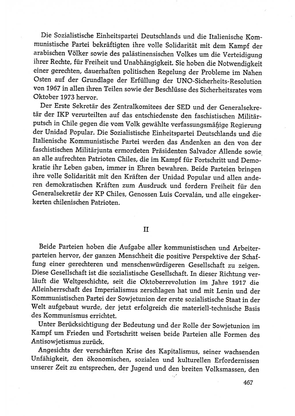 Dokumente der Sozialistischen Einheitspartei Deutschlands (SED) [Deutsche Demokratische Republik (DDR)] 1972-1973, Seite 467 (Dok. SED DDR 1972-1973, S. 467)
