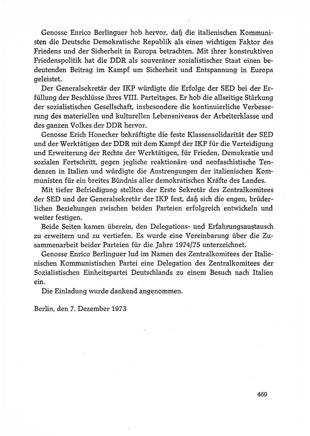 Dokumente der Sozialistischen Einheitspartei Deutschlands (SED) [Deutsche Demokratische Republik (DDR)] 1972-1973, Seite 469 (Dok. SED DDR 1972-1973, S. 469)