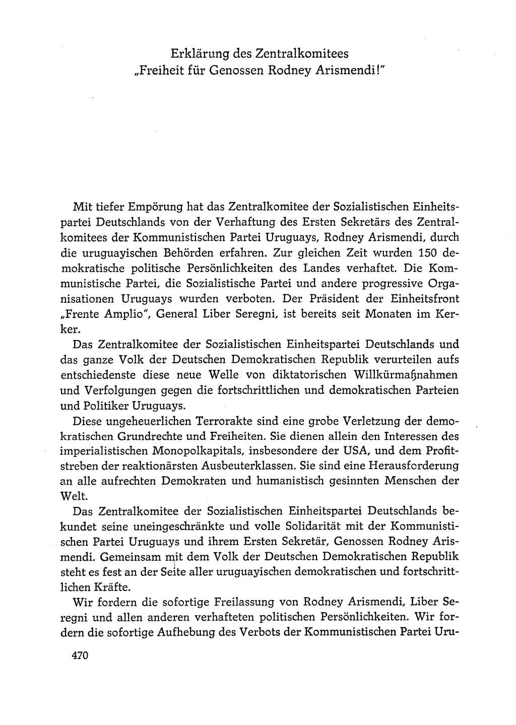 Dokumente der Sozialistischen Einheitspartei Deutschlands (SED) [Deutsche Demokratische Republik (DDR)] 1972-1973, Seite 470 (Dok. SED DDR 1972-1973, S. 470)