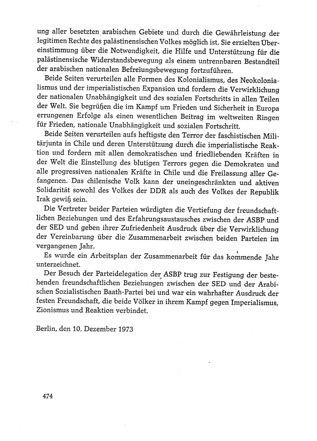 Dokumente der Sozialistischen Einheitspartei Deutschlands (SED) [Deutsche Demokratische Republik (DDR)] 1972-1973, Seite 474 (Dok. SED DDR 1972-1973, S. 474)