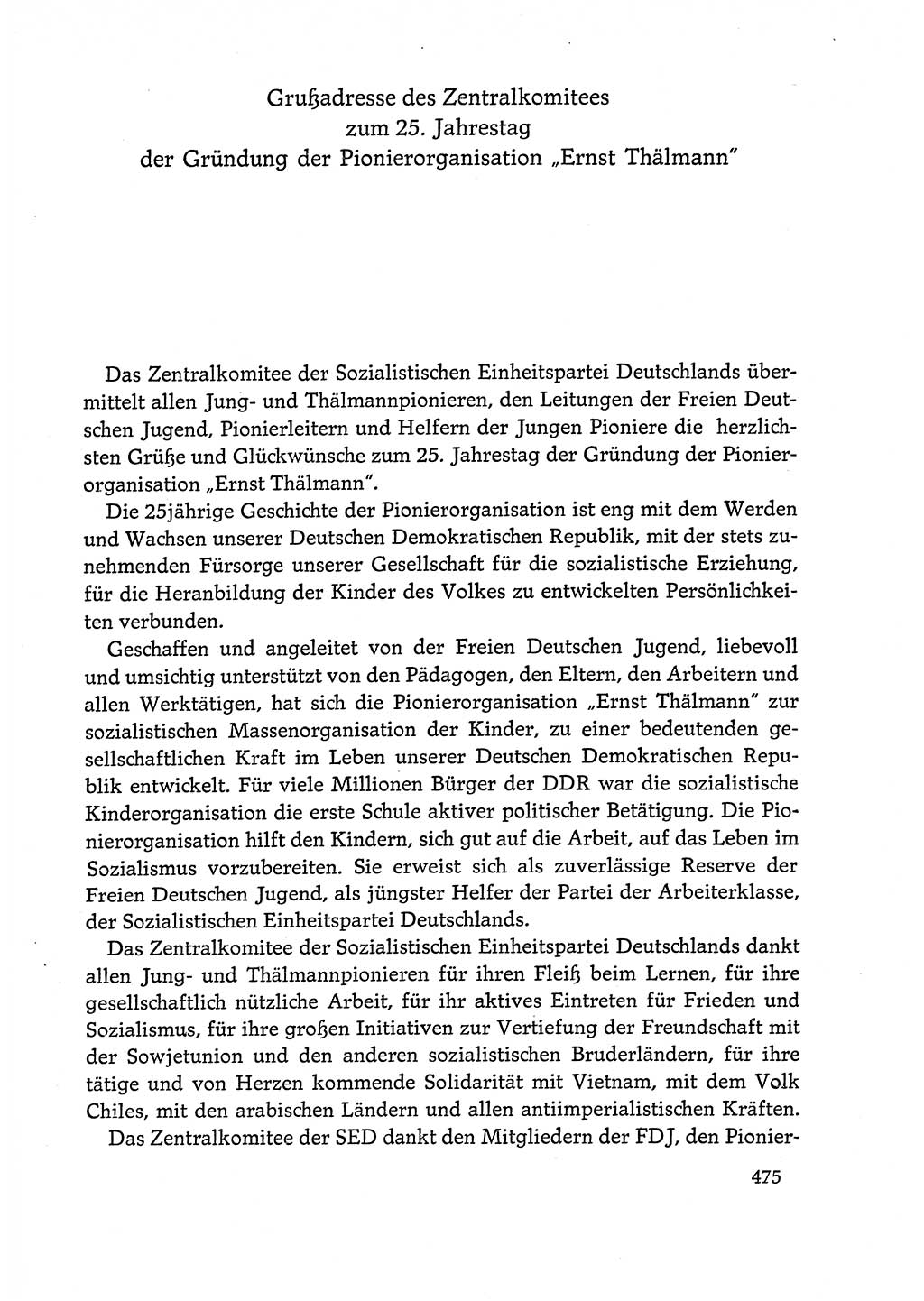 Dokumente der Sozialistischen Einheitspartei Deutschlands (SED) [Deutsche Demokratische Republik (DDR)] 1972-1973, Seite 475 (Dok. SED DDR 1972-1973, S. 475)