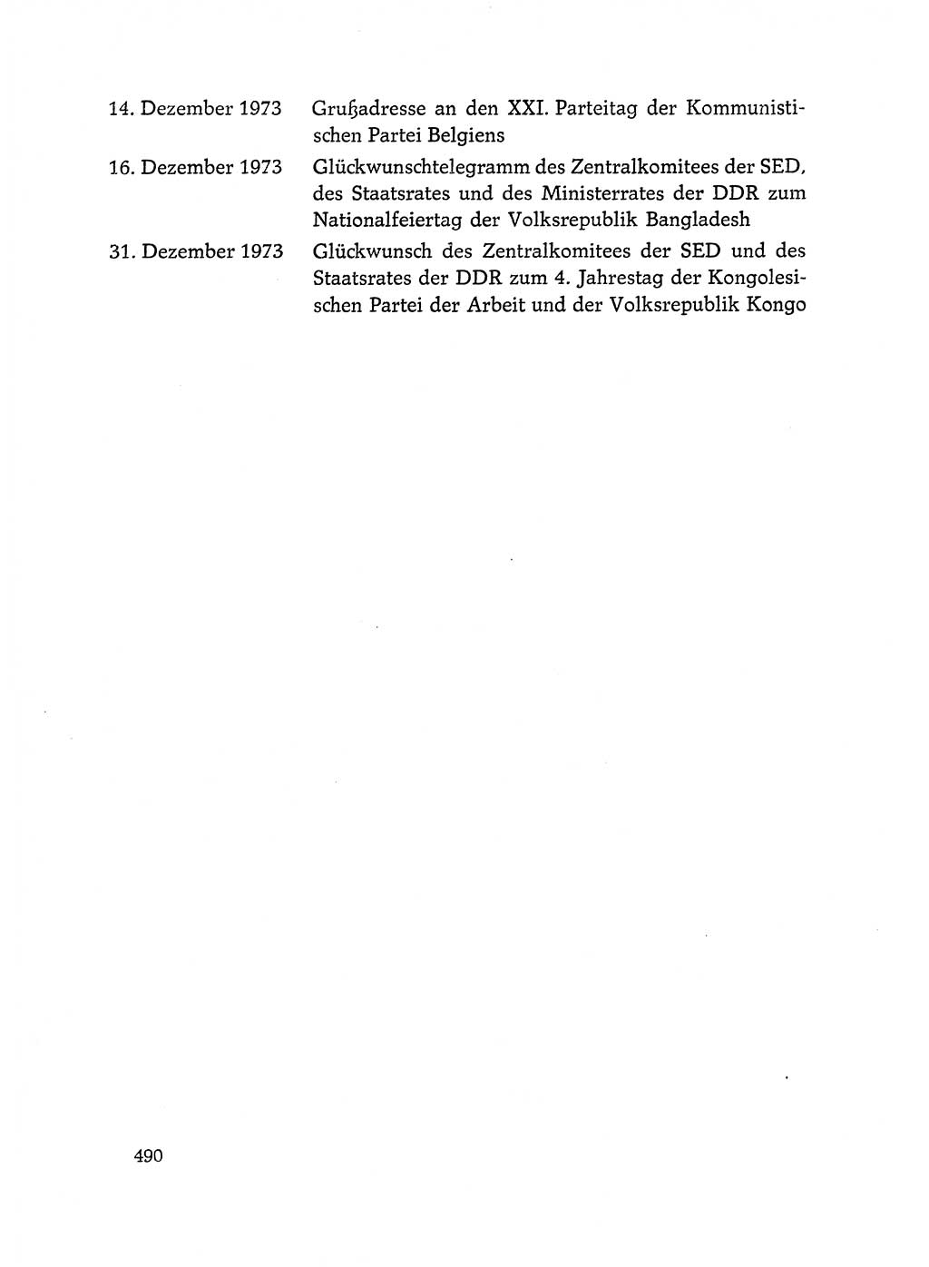 Dokumente der Sozialistischen Einheitspartei Deutschlands (SED) [Deutsche Demokratische Republik (DDR)] 1972-1973, Seite 490 (Dok. SED DDR 1972-1973, S. 490)