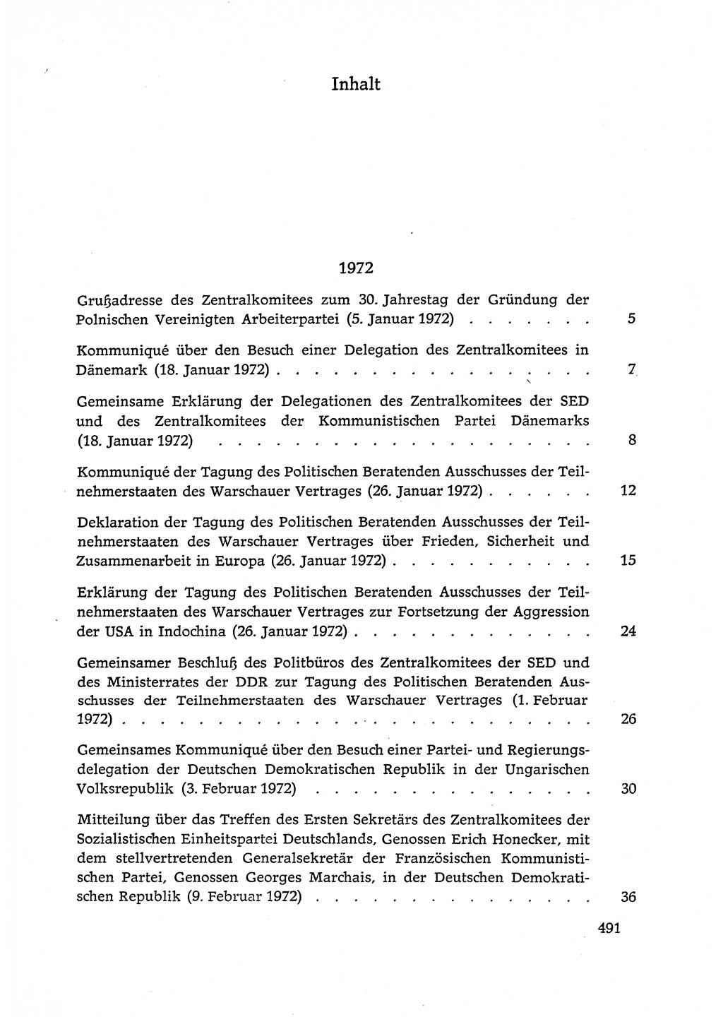 Dokumente der Sozialistischen Einheitspartei Deutschlands (SED) [Deutsche Demokratische Republik (DDR)] 1972-1973, Seite 491 (Dok. SED DDR 1972-1973, S. 491)