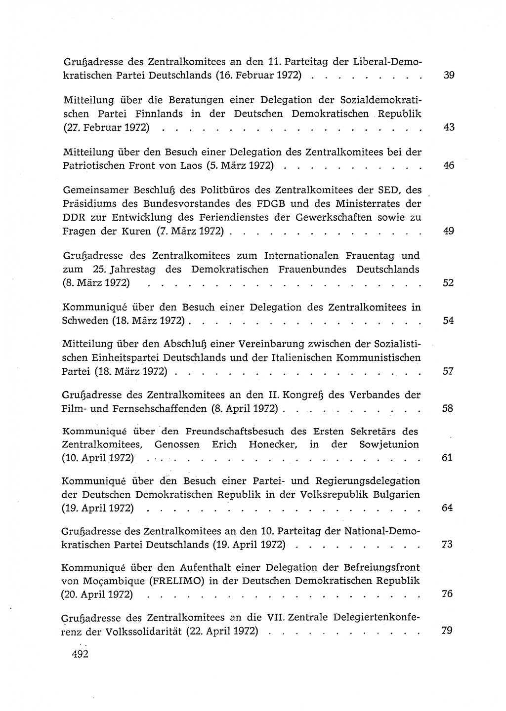 Dokumente der Sozialistischen Einheitspartei Deutschlands (SED) [Deutsche Demokratische Republik (DDR)] 1972-1973, Seite 492 (Dok. SED DDR 1972-1973, S. 492)