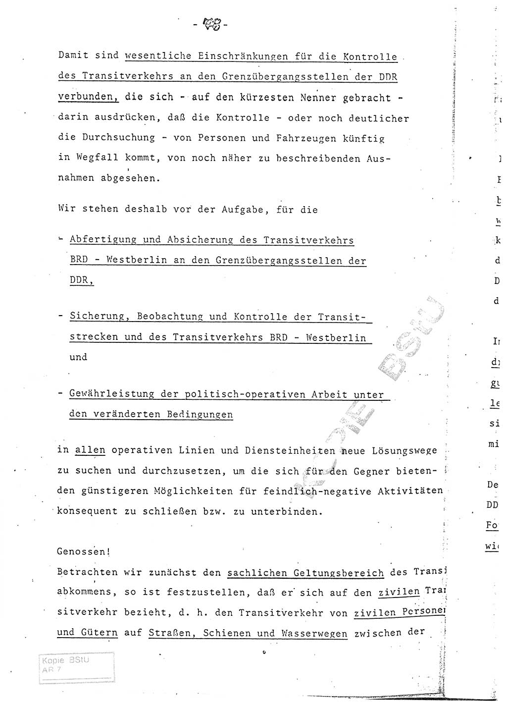 Referat (Entwurf) des Genossen Minister (Generaloberst Erich Mielke) auf der Dienstkonferenz 1972, Ministerium für Staatssicherheit (MfS) [Deutsche Demokratische Republik (DDR)], Der Minister, Geheime Verschlußsache (GVS) 008-150/72, Berlin 25.2.1972, Seite 78 (Ref. Entw. DK MfS DDR Min. GVS 008-150/72 1972, S. 78)