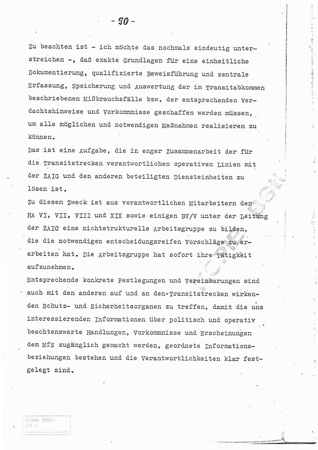 Referat (Entwurf) des Genossen Minister (Generaloberst Erich Mielke) auf der Dienstkonferenz 1972, Ministerium für Staatssicherheit (MfS) [Deutsche Demokratische Republik (DDR)], Der Minister, Geheime Verschlußsache (GVS) 008-150/72, Berlin 25.2.1972, Seite 90 (Ref. Entw. DK MfS DDR Min. GVS 008-150/72 1972, S. 90)
