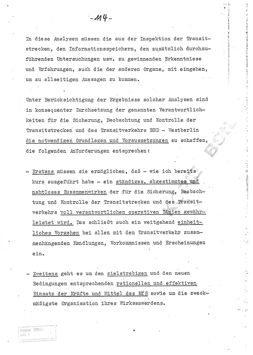 Referat (Entwurf) des Genossen Minister (Generaloberst Erich Mielke) auf der Dienstkonferenz 1972, Ministerium für Staatssicherheit (MfS) [Deutsche Demokratische Republik (DDR)], Der Minister, Geheime Verschlußsache (GVS) 008-150/72, Berlin 25.2.1972, Seite 114 (Ref. Entw. DK MfS DDR Min. GVS 008-150/72 1972, S. 114)