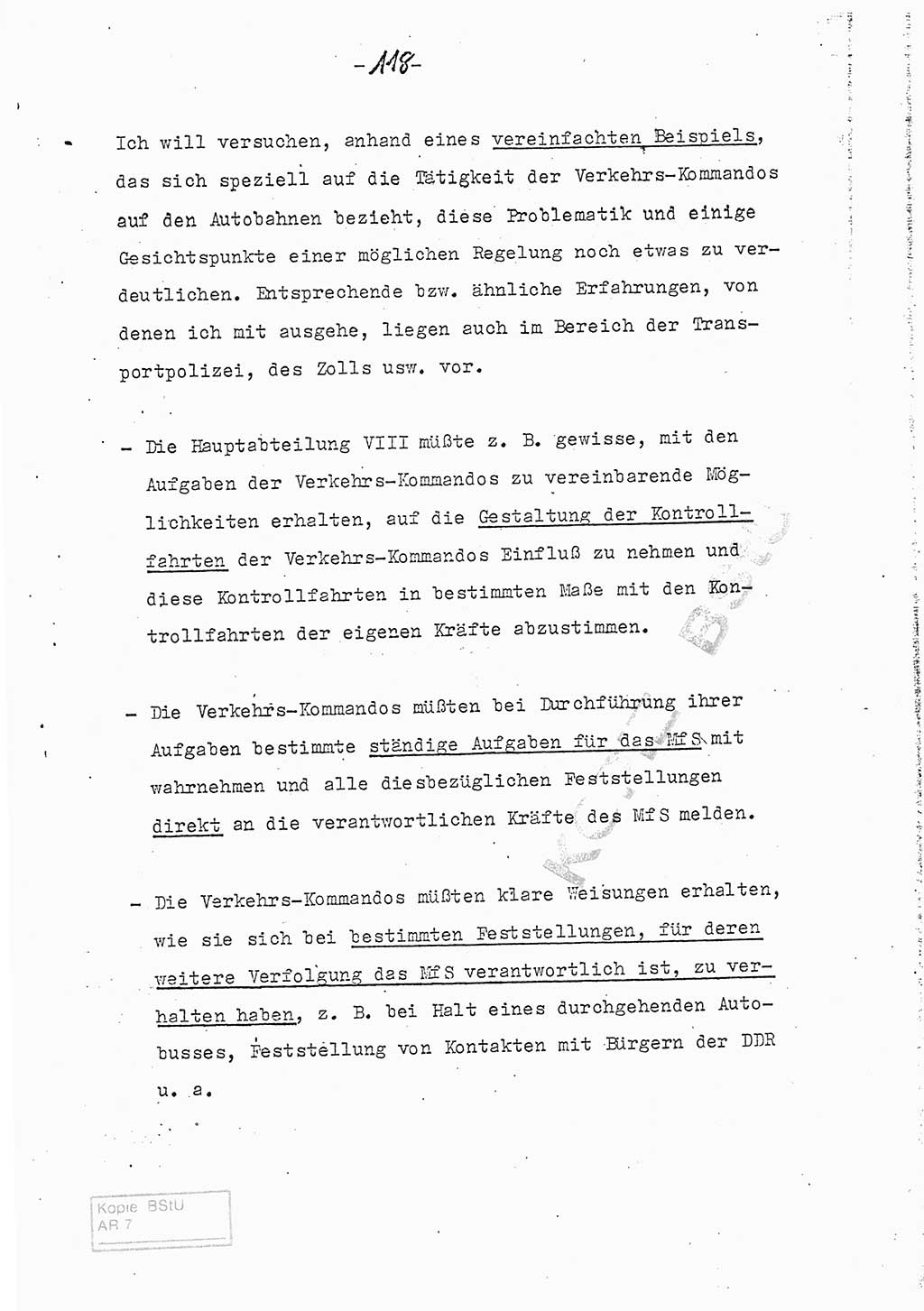 Referat (Entwurf) des Genossen Minister (Generaloberst Erich Mielke) auf der Dienstkonferenz 1972, Ministerium für Staatssicherheit (MfS) [Deutsche Demokratische Republik (DDR)], Der Minister, Geheime Verschlußsache (GVS) 008-150/72, Berlin 25.2.1972, Seite 118 (Ref. Entw. DK MfS DDR Min. GVS 008-150/72 1972, S. 118)