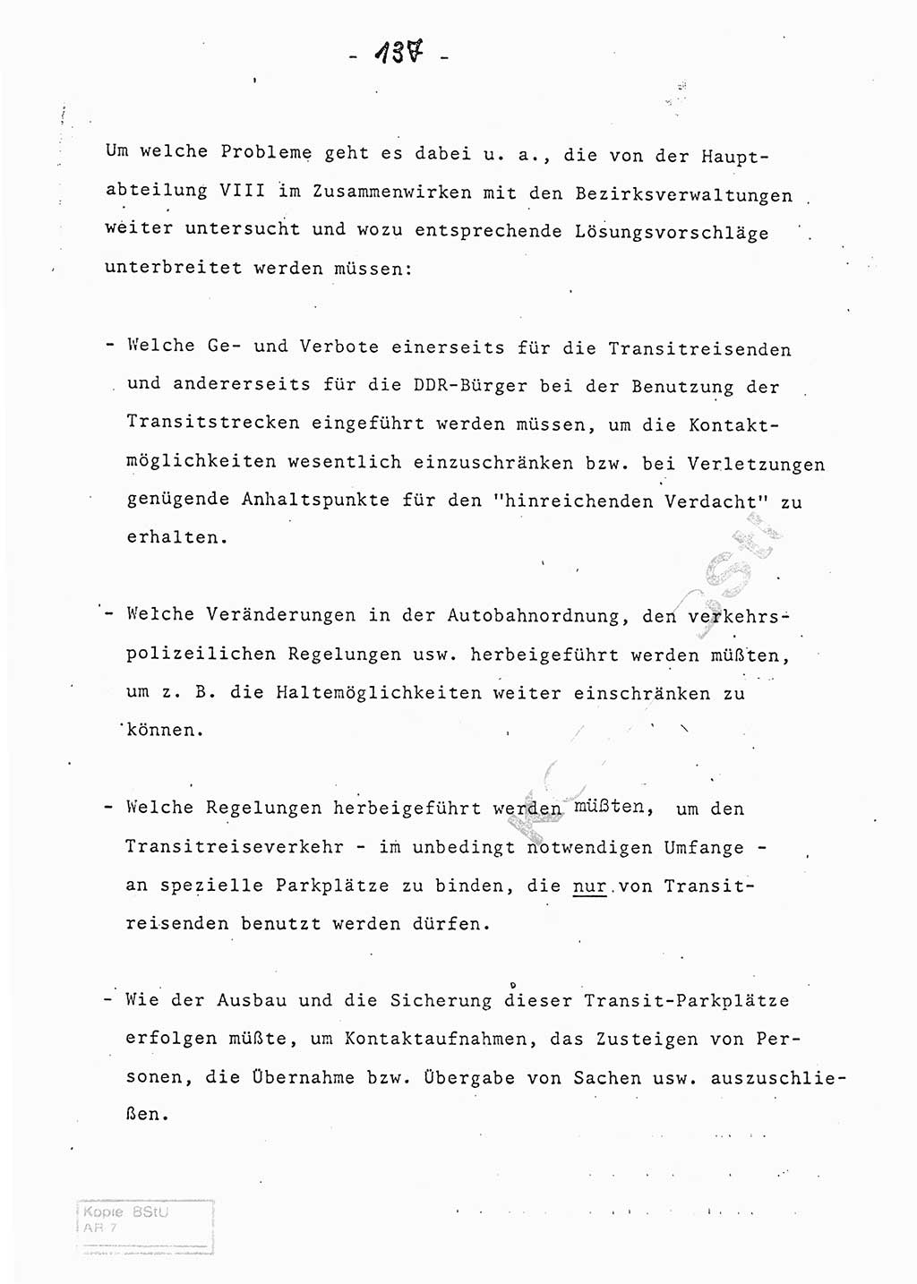 Referat (Entwurf) des Genossen Minister (Generaloberst Erich Mielke) auf der Dienstkonferenz 1972, Ministerium für Staatssicherheit (MfS) [Deutsche Demokratische Republik (DDR)], Der Minister, Geheime Verschlußsache (GVS) 008-150/72, Berlin 25.2.1972, Seite 137 (Ref. Entw. DK MfS DDR Min. GVS 008-150/72 1972, S. 137)