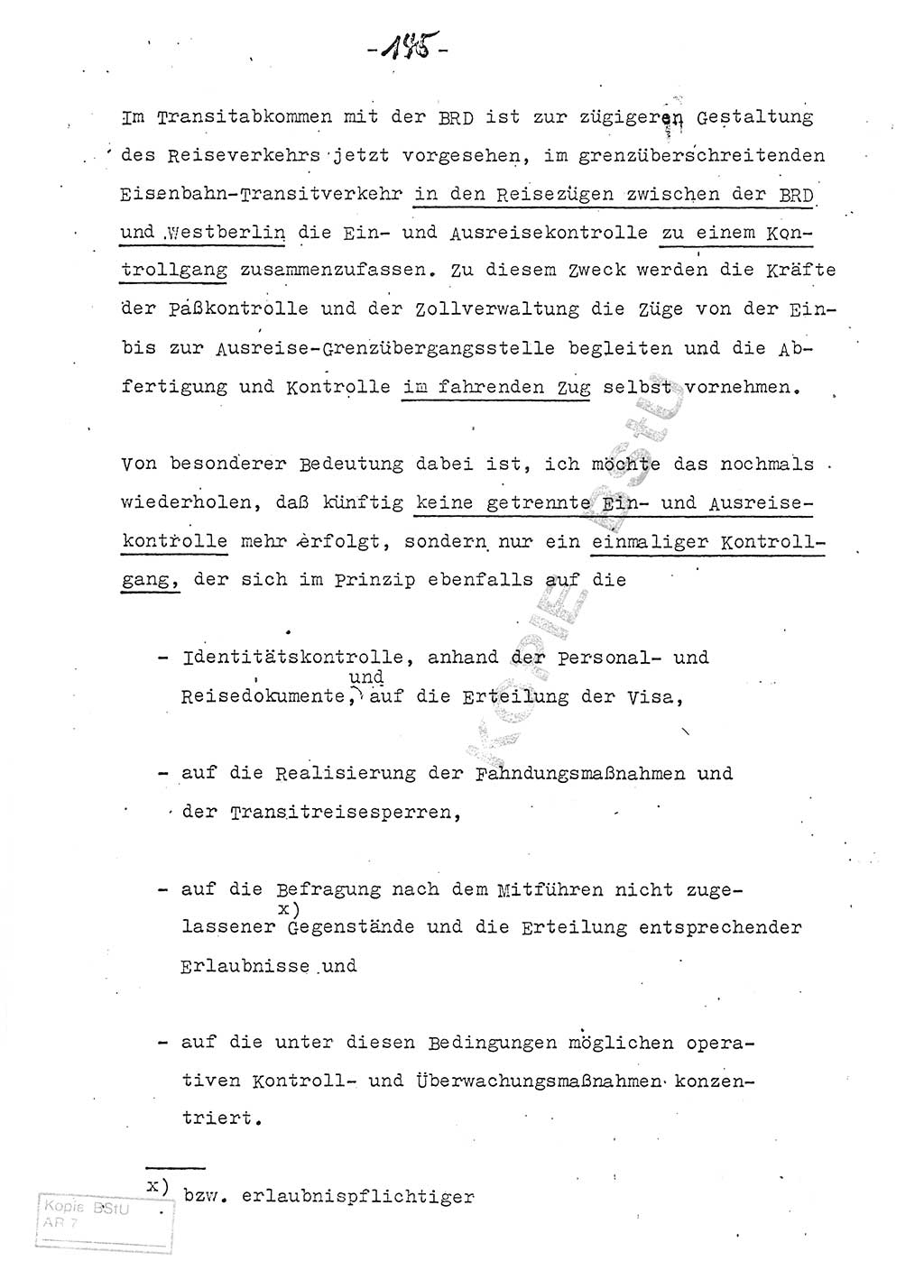 Referat (Entwurf) des Genossen Minister (Generaloberst Erich Mielke) auf der Dienstkonferenz 1972, Ministerium für Staatssicherheit (MfS) [Deutsche Demokratische Republik (DDR)], Der Minister, Geheime Verschlußsache (GVS) 008-150/72, Berlin 25.2.1972, Seite 145 (Ref. Entw. DK MfS DDR Min. GVS 008-150/72 1972, S. 145)