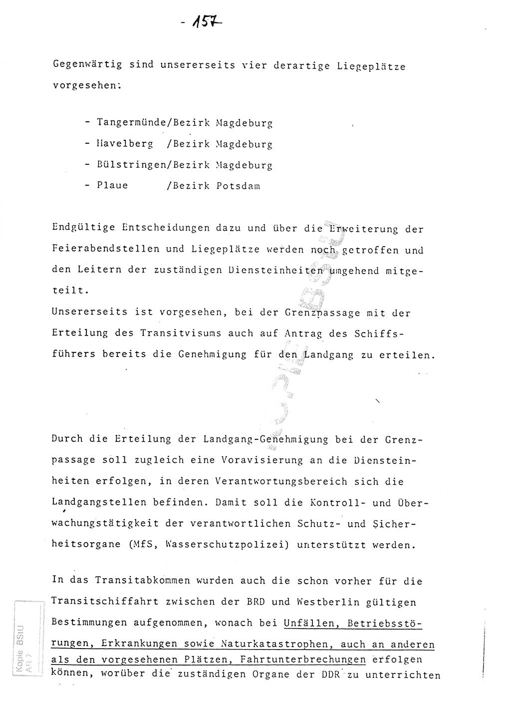 Referat (Entwurf) des Genossen Minister (Generaloberst Erich Mielke) auf der Dienstkonferenz 1972, Ministerium für Staatssicherheit (MfS) [Deutsche Demokratische Republik (DDR)], Der Minister, Geheime Verschlußsache (GVS) 008-150/72, Berlin 25.2.1972, Seite 157 (Ref. Entw. DK MfS DDR Min. GVS 008-150/72 1972, S. 157)