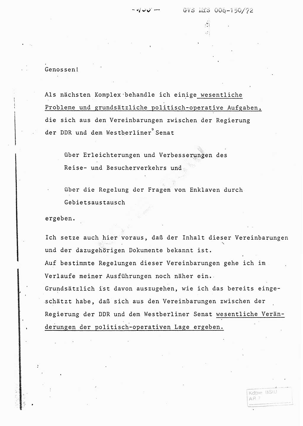 Referat (Entwurf) des Genossen Minister (Generaloberst Erich Mielke) auf der Dienstkonferenz 1972, Ministerium für Staatssicherheit (MfS) [Deutsche Demokratische Republik (DDR)], Der Minister, Geheime Verschlußsache (GVS) 008-150/72, Berlin 25.2.1972, Seite 166 (Ref. Entw. DK MfS DDR Min. GVS 008-150/72 1972, S. 166)