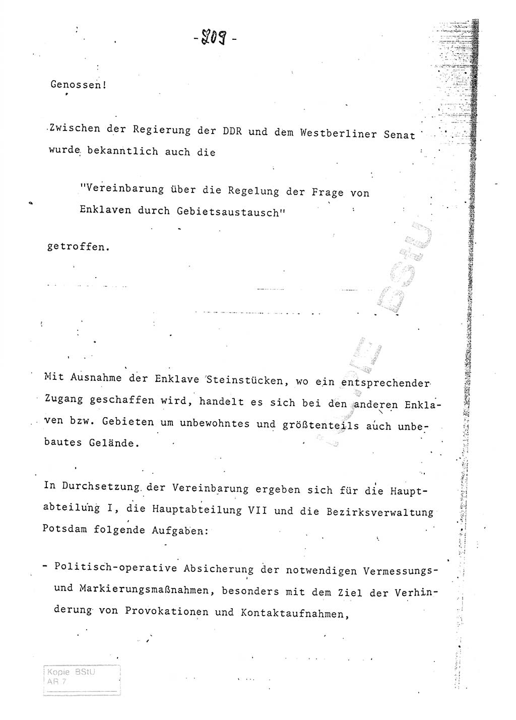 Referat (Entwurf) des Genossen Minister (Generaloberst Erich Mielke) auf der Dienstkonferenz 1972, Ministerium für Staatssicherheit (MfS) [Deutsche Demokratische Republik (DDR)], Der Minister, Geheime Verschlußsache (GVS) 008-150/72, Berlin 25.2.1972, Seite 209 (Ref. Entw. DK MfS DDR Min. GVS 008-150/72 1972, S. 209)