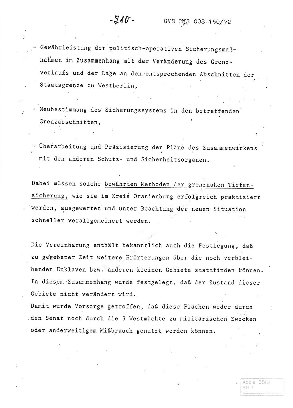 Referat (Entwurf) des Genossen Minister (Generaloberst Erich Mielke) auf der Dienstkonferenz 1972, Ministerium für Staatssicherheit (MfS) [Deutsche Demokratische Republik (DDR)], Der Minister, Geheime Verschlußsache (GVS) 008-150/72, Berlin 25.2.1972, Seite 210 (Ref. Entw. DK MfS DDR Min. GVS 008-150/72 1972, S. 210)