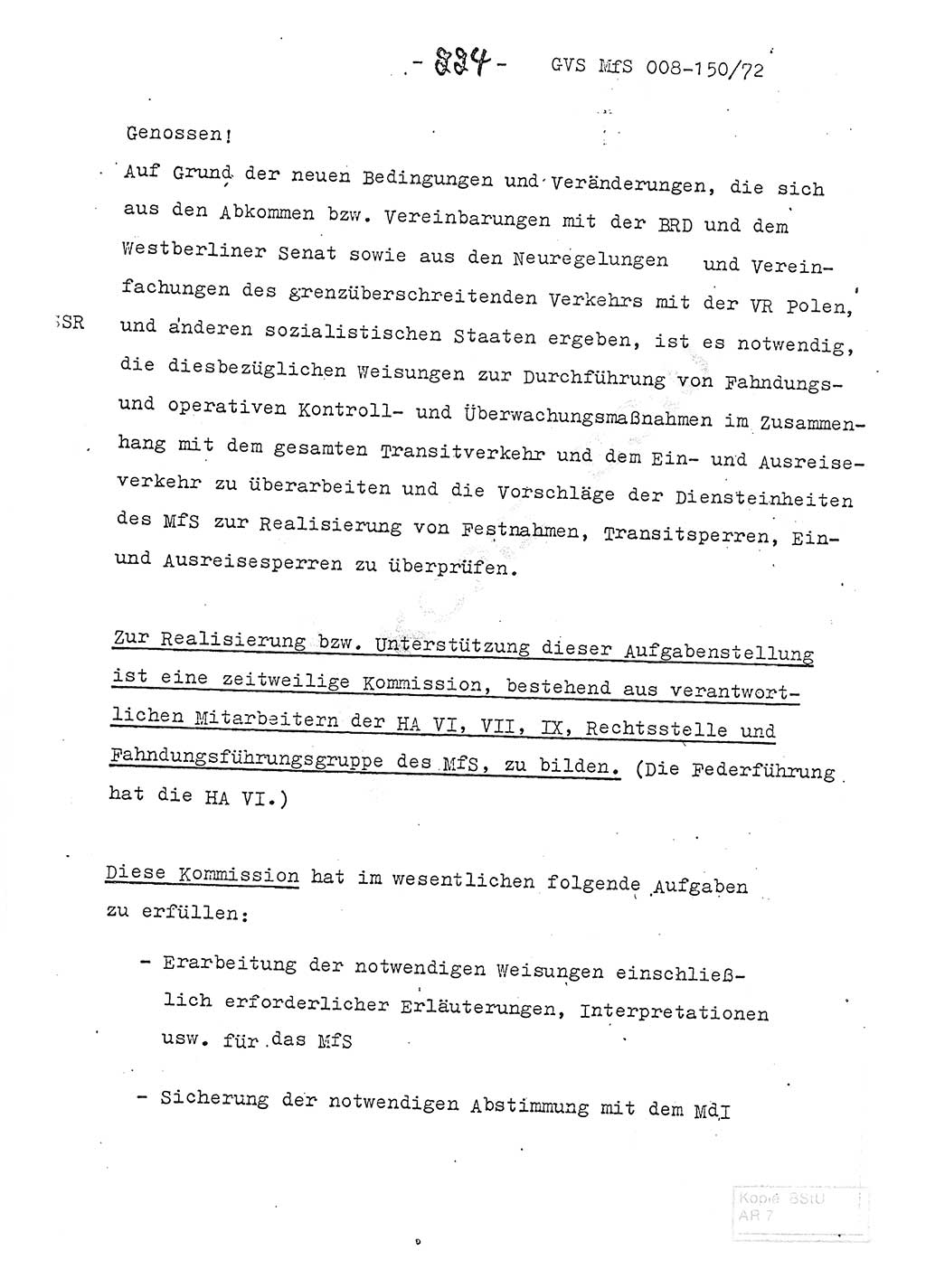 Referat (Entwurf) des Genossen Minister (Generaloberst Erich Mielke) auf der Dienstkonferenz 1972, Ministerium für Staatssicherheit (MfS) [Deutsche Demokratische Republik (DDR)], Der Minister, Geheime Verschlußsache (GVS) 008-150/72, Berlin 25.2.1972, Seite 224 (Ref. Entw. DK MfS DDR Min. GVS 008-150/72 1972, S. 224)