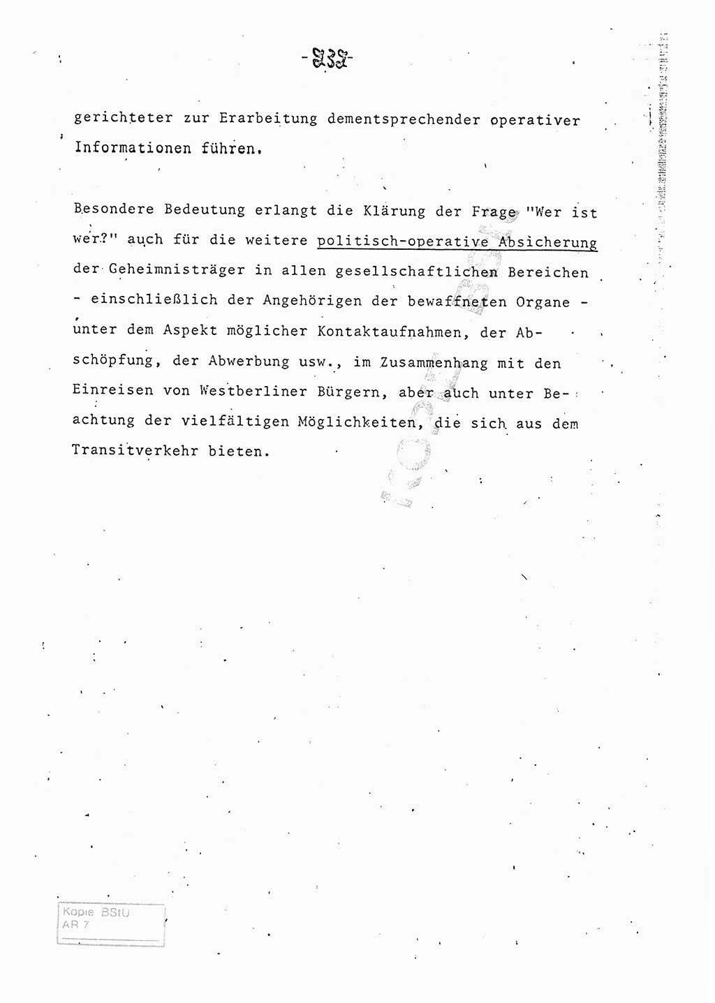 Referat (Entwurf) des Genossen Minister (Generaloberst Erich Mielke) auf der Dienstkonferenz 1972, Ministerium für Staatssicherheit (MfS) [Deutsche Demokratische Republik (DDR)], Der Minister, Geheime Verschlußsache (GVS) 008-150/72, Berlin 25.2.1972, Seite 232 (Ref. Entw. DK MfS DDR Min. GVS 008-150/72 1972, S. 232)