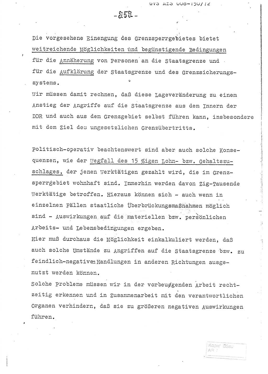 Referat (Entwurf) des Genossen Minister (Generaloberst Erich Mielke) auf der Dienstkonferenz 1972, Ministerium für Staatssicherheit (MfS) [Deutsche Demokratische Republik (DDR)], Der Minister, Geheime Verschlußsache (GVS) 008-150/72, Berlin 25.2.1972, Seite 252 (Ref. Entw. DK MfS DDR Min. GVS 008-150/72 1972, S. 252)