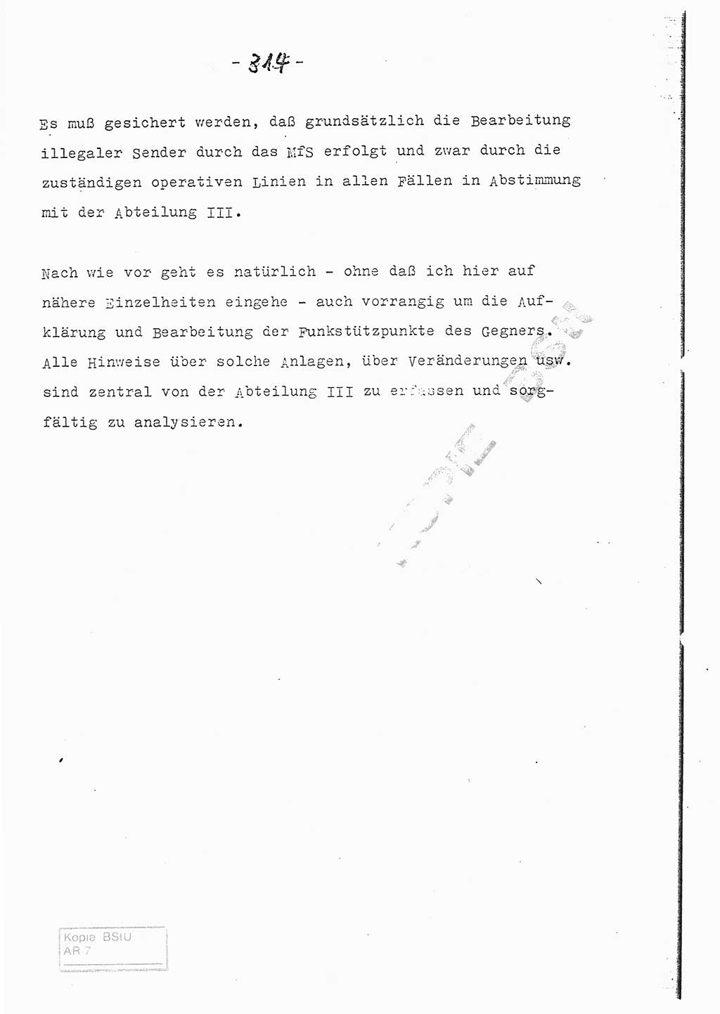 Referat (Entwurf) des Genossen Minister (Generaloberst Erich Mielke) auf der Dienstkonferenz 1972, Ministerium für Staatssicherheit (MfS) [Deutsche Demokratische Republik (DDR)], Der Minister, Geheime Verschlußsache (GVS) 008-150/72, Berlin 25.2.1972, Seite 314 (Ref. Entw. DK MfS DDR Min. GVS 008-150/72 1972, S. 314)