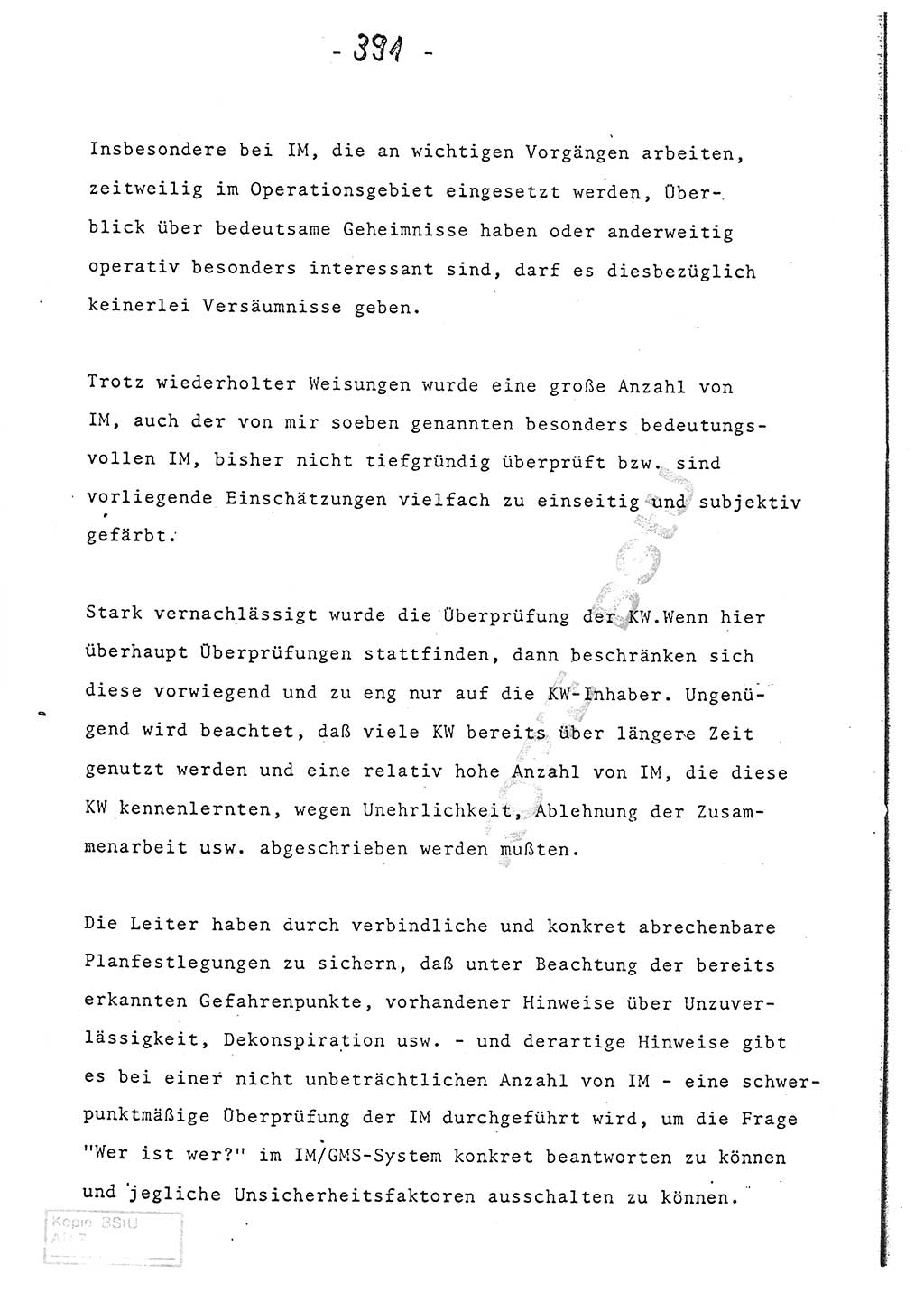 Referat (Entwurf) des Genossen Minister (Generaloberst Erich Mielke) auf der Dienstkonferenz 1972, Ministerium für Staatssicherheit (MfS) [Deutsche Demokratische Republik (DDR)], Der Minister, Geheime Verschlußsache (GVS) 008-150/72, Berlin 25.2.1972, Seite 391 (Ref. Entw. DK MfS DDR Min. GVS 008-150/72 1972, S. 391)