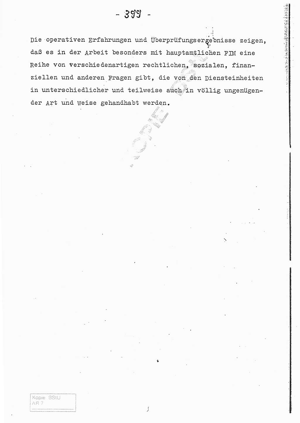 Referat (Entwurf) des Genossen Minister (Generaloberst Erich Mielke) auf der Dienstkonferenz 1972, Ministerium für Staatssicherheit (MfS) [Deutsche Demokratische Republik (DDR)], Der Minister, Geheime Verschlußsache (GVS) 008-150/72, Berlin 25.2.1972, Seite 399 (Ref. Entw. DK MfS DDR Min. GVS 008-150/72 1972, S. 399)