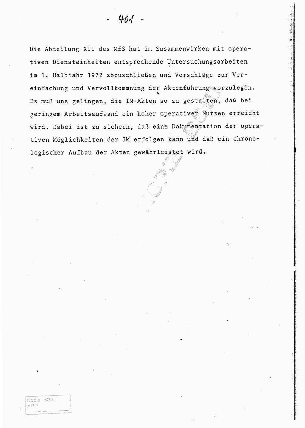 Referat (Entwurf) des Genossen Minister (Generaloberst Erich Mielke) auf der Dienstkonferenz 1972, Ministerium für Staatssicherheit (MfS) [Deutsche Demokratische Republik (DDR)], Der Minister, Geheime Verschlußsache (GVS) 008-150/72, Berlin 25.2.1972, Seite 401 (Ref. Entw. DK MfS DDR Min. GVS 008-150/72 1972, S. 401)