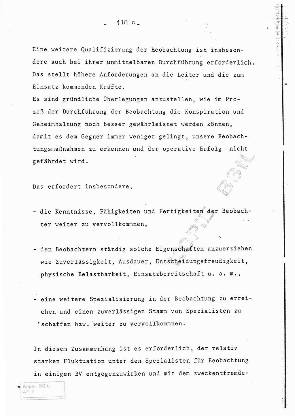 Referat (Entwurf) des Genossen Minister (Generaloberst Erich Mielke) auf der Dienstkonferenz 1972, Ministerium für Staatssicherheit (MfS) [Deutsche Demokratische Republik (DDR)], Der Minister, Geheime Verschlußsache (GVS) 008-150/72, Berlin 25.2.1972, Seite 418/3 (Ref. Entw. DK MfS DDR Min. GVS 008-150/72 1972, S. 418/3)