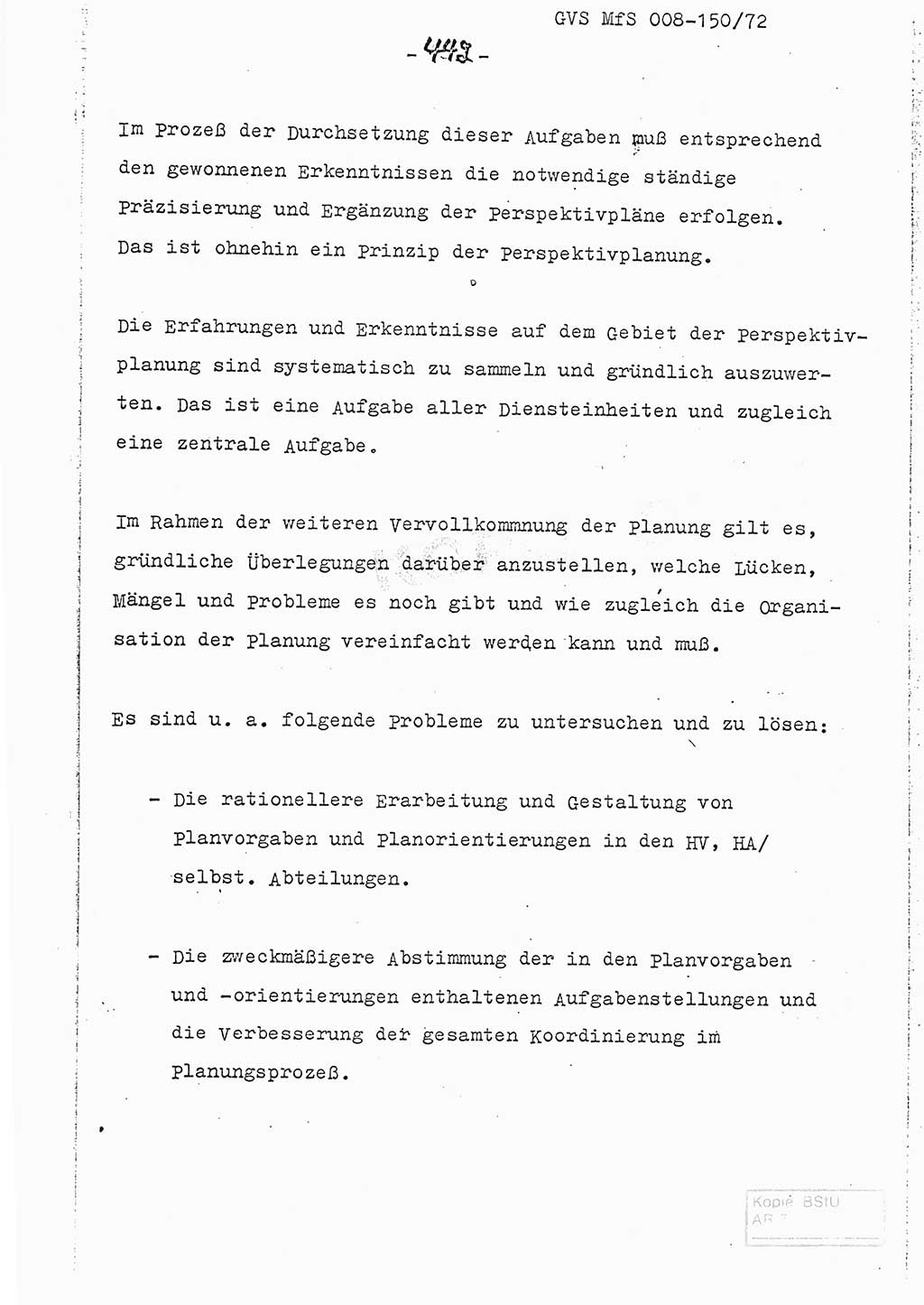 Referat (Entwurf) des Genossen Minister (Generaloberst Erich Mielke) auf der Dienstkonferenz 1972, Ministerium für Staatssicherheit (MfS) [Deutsche Demokratische Republik (DDR)], Der Minister, Geheime Verschlußsache (GVS) 008-150/72, Berlin 25.2.1972, Seite 442 (Ref. Entw. DK MfS DDR Min. GVS 008-150/72 1972, S. 442)