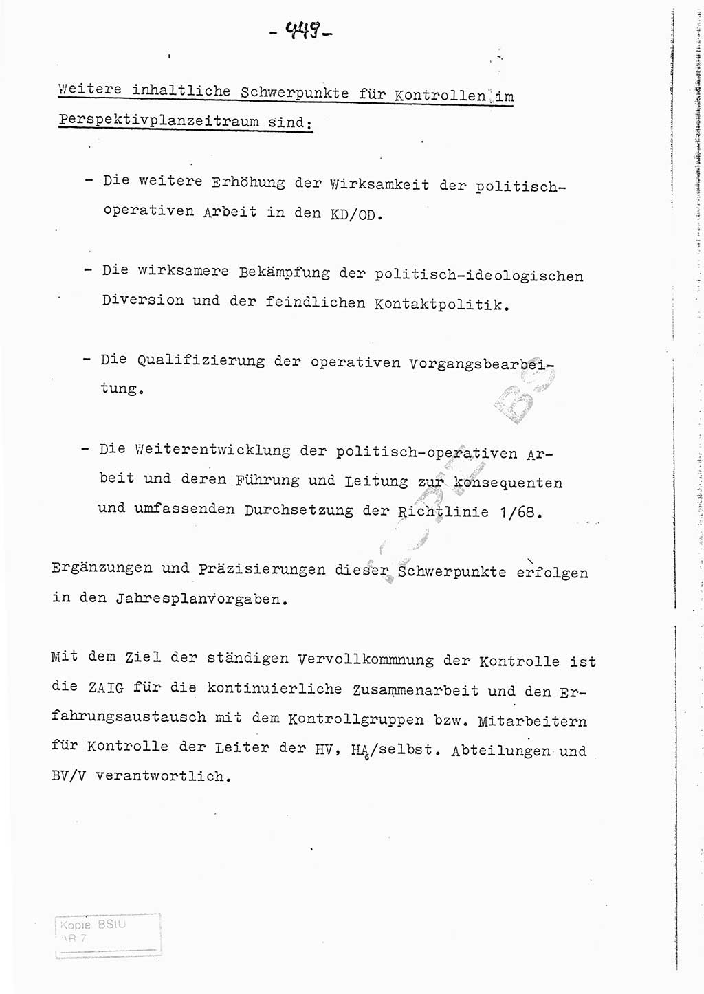 Referat (Entwurf) des Genossen Minister (Generaloberst Erich Mielke) auf der Dienstkonferenz 1972, Ministerium für Staatssicherheit (MfS) [Deutsche Demokratische Republik (DDR)], Der Minister, Geheime Verschlußsache (GVS) 008-150/72, Berlin 25.2.1972, Seite 449 (Ref. Entw. DK MfS DDR Min. GVS 008-150/72 1972, S. 449)