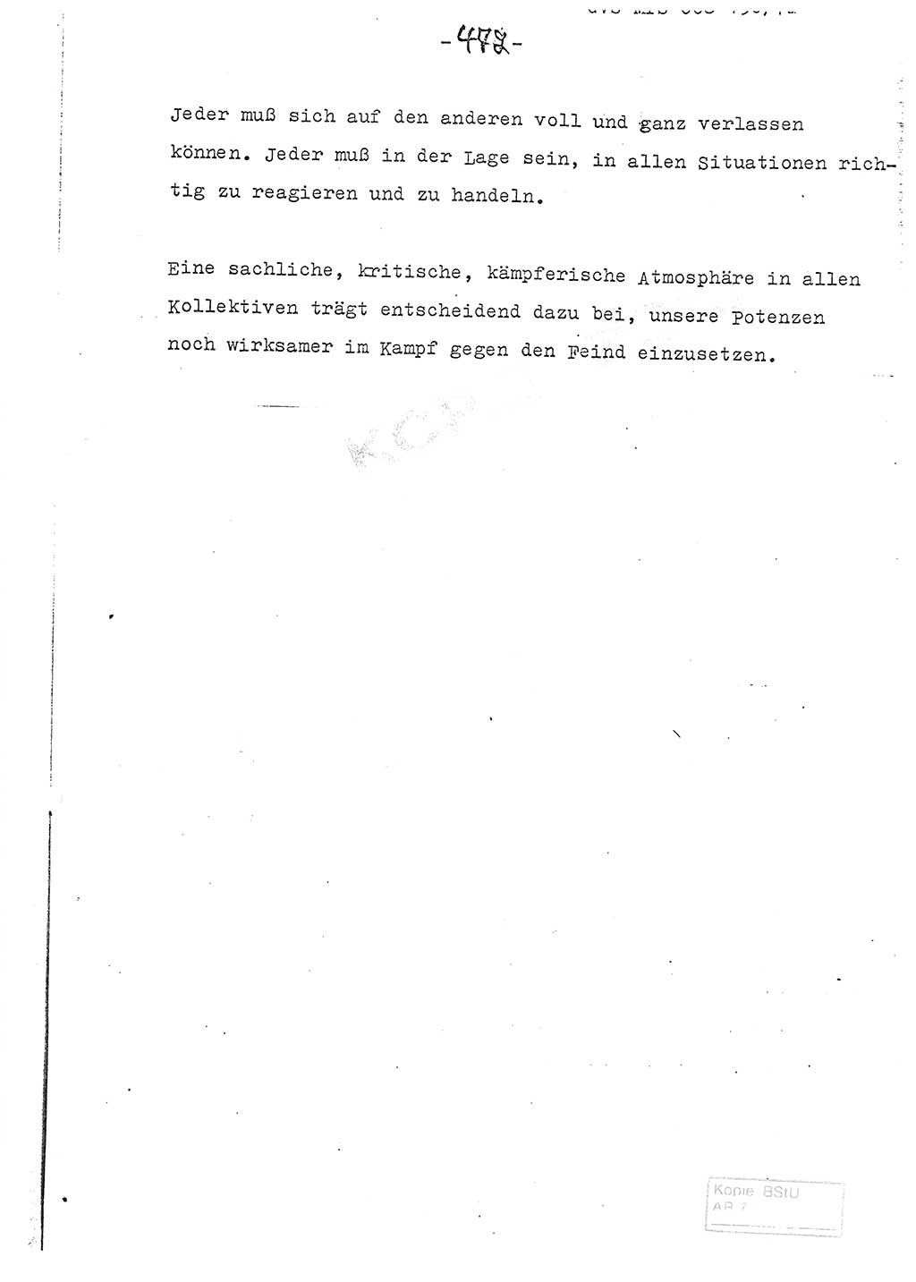 Referat (Entwurf) des Genossen Minister (Generaloberst Erich Mielke) auf der Dienstkonferenz 1972, Ministerium für Staatssicherheit (MfS) [Deutsche Demokratische Republik (DDR)], Der Minister, Geheime Verschlußsache (GVS) 008-150/72, Berlin 25.2.1972, Seite 472 (Ref. Entw. DK MfS DDR Min. GVS 008-150/72 1972, S. 472)
