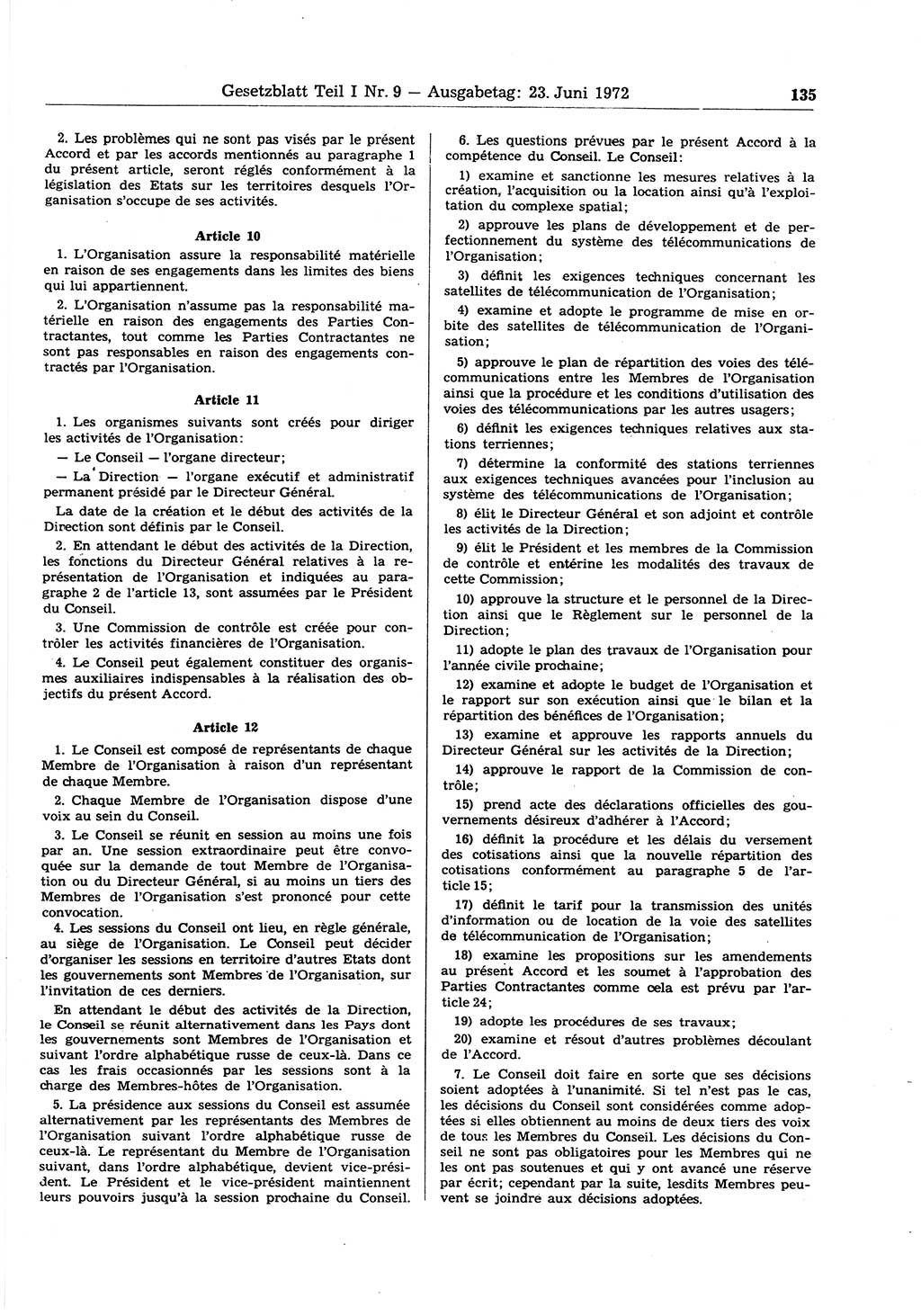 Gesetzblatt (GBl.) der Deutschen Demokratischen Republik (DDR) Teil Ⅰ 1972, Seite 135 (GBl. DDR Ⅰ 1972, S. 135)