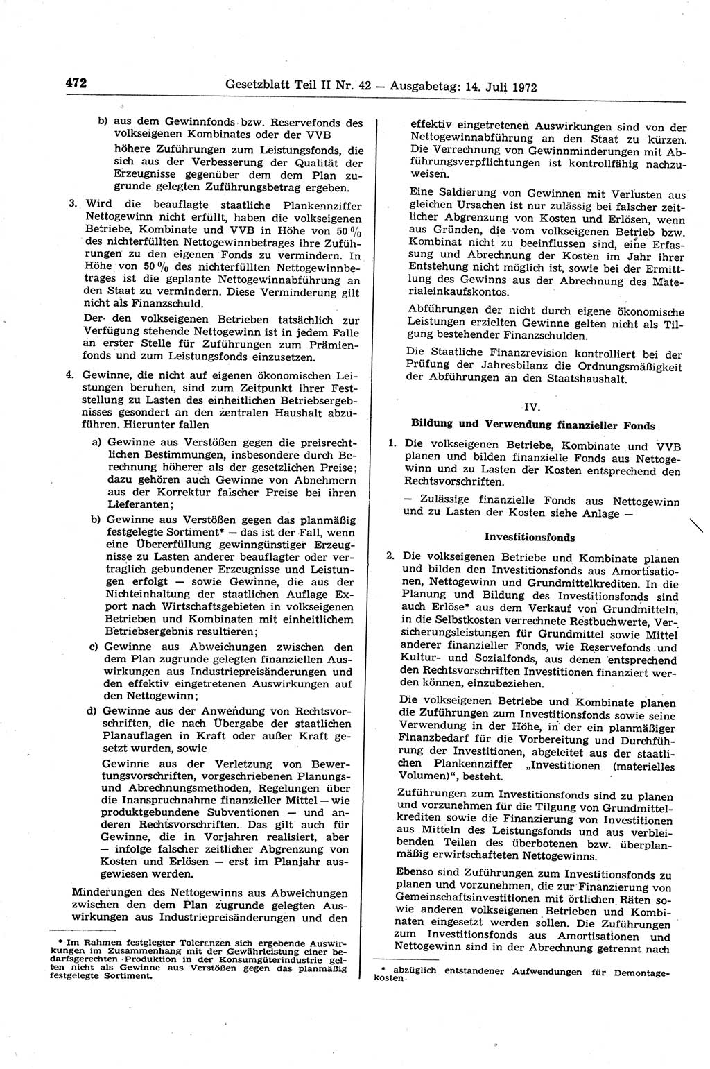 Gesetzblatt (GBl.) der Deutschen Demokratischen Republik (DDR) Teil ⅠⅠ 1972, Seite 472 (GBl. DDR ⅠⅠ 1972, S. 472)