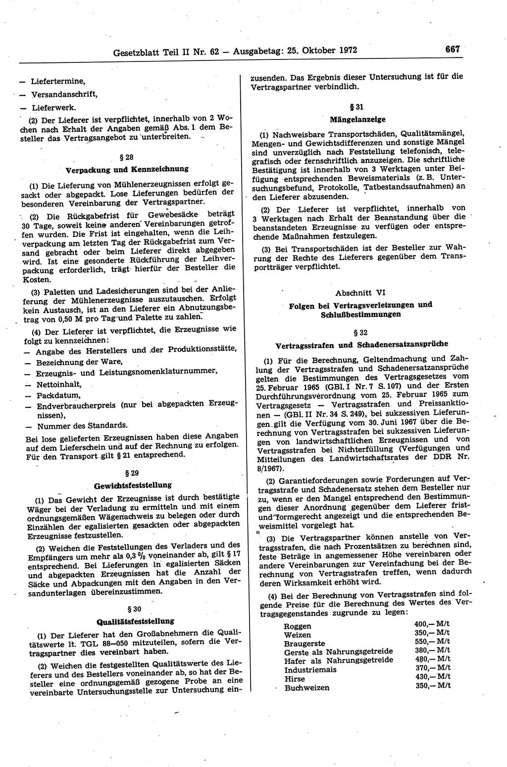 Gesetzblatt (GBl.) der Deutschen Demokratischen Republik (DDR) Teil ⅠⅠ 1972, Seite 667 (GBl. DDR ⅠⅠ 1972, S. 667)
